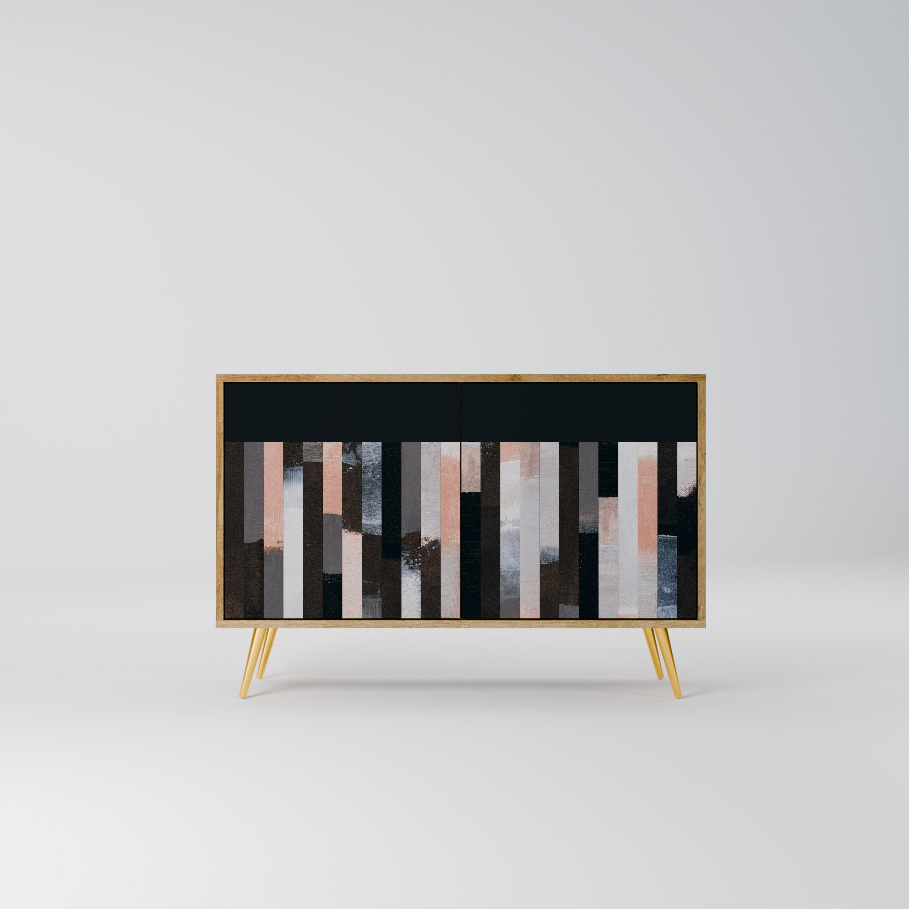 COLLAGE OF RECTANGLES 2-Door Sideboard in Oak Effect