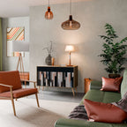 COLLAGE OF RECTANGLES Aparador de 2 Puertas en Efecto Roble