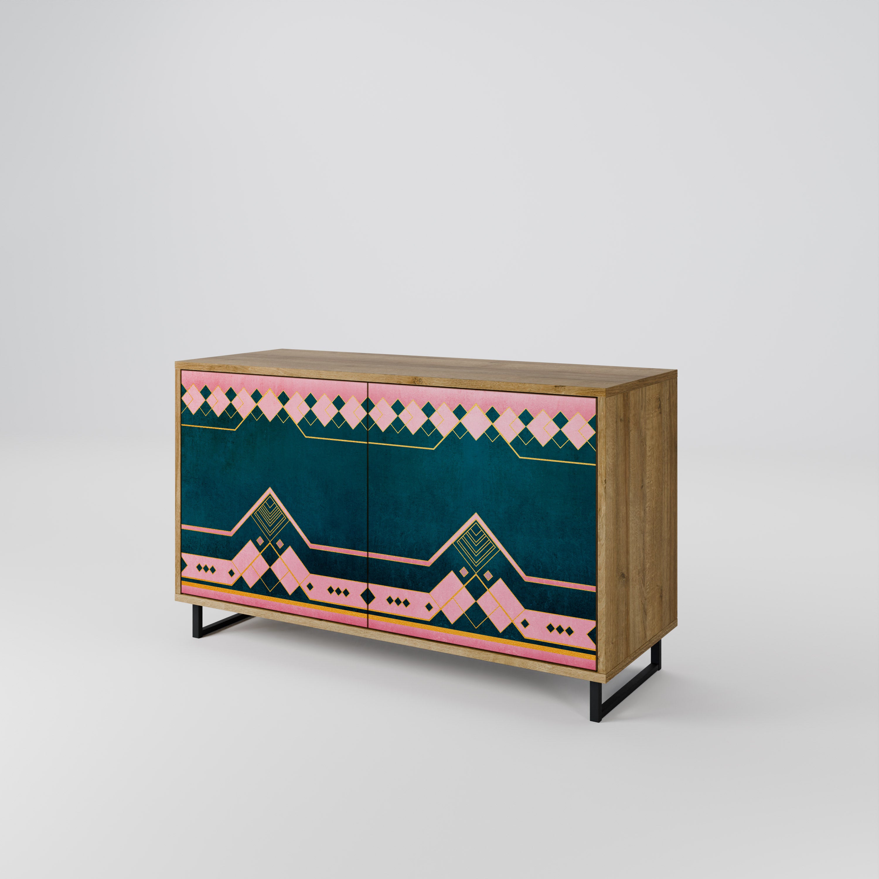 ROYAL COMPOSITION 2-Door Sideboard in Oak Effect