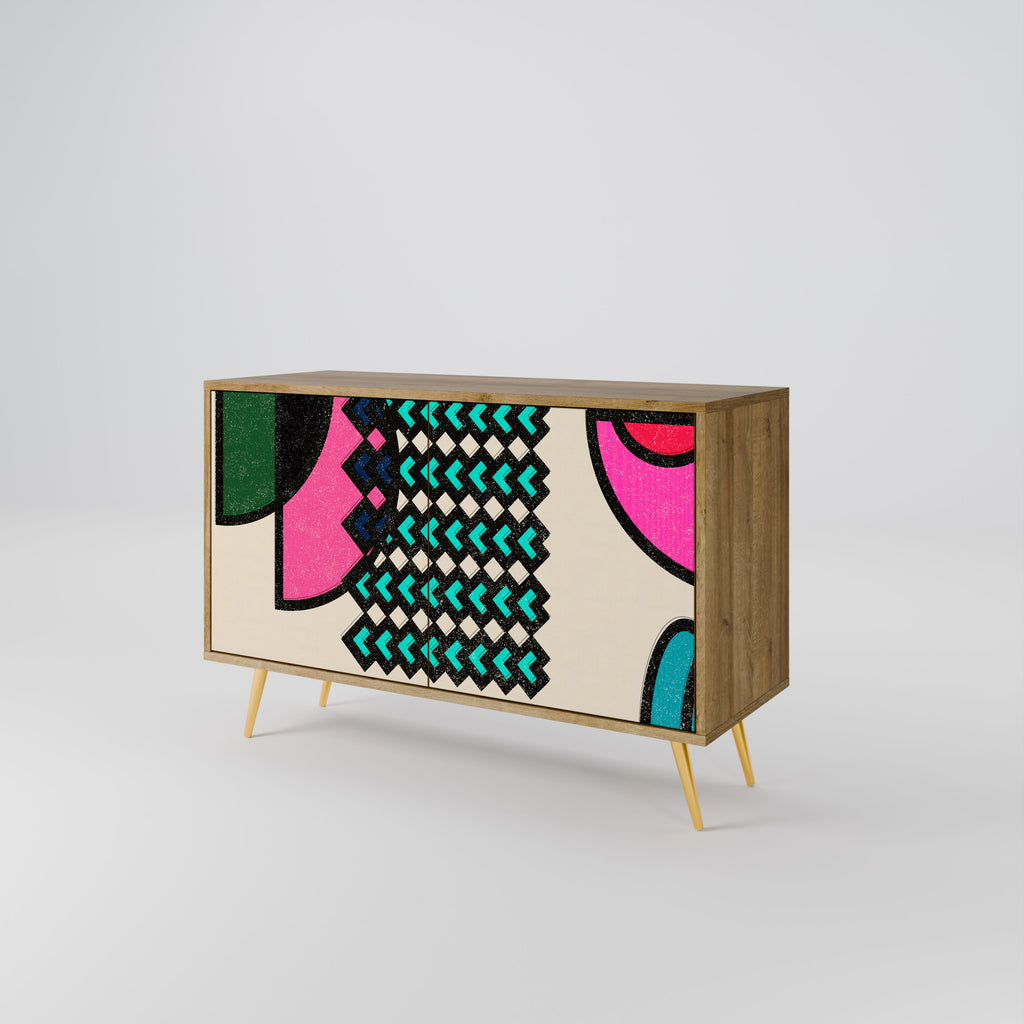 GEOMETRIC RHAPSODY 2-Door Sideboard in Oak Effect