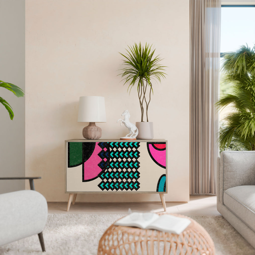 GEOMETRIC RHAPSODY 2-Door Sideboard in Oak Effect