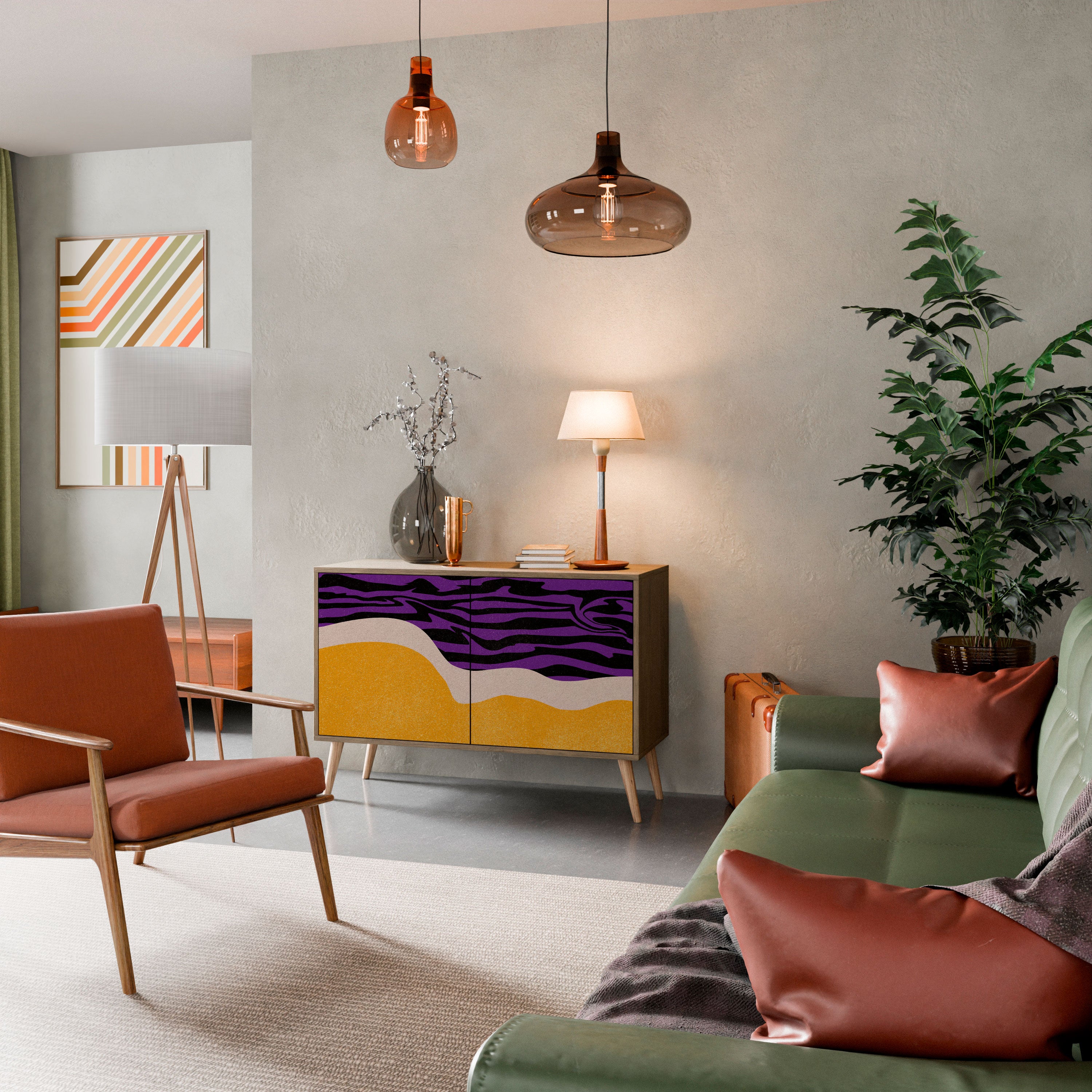 INDEPENDENT BORDER 2-Door Sideboard in Oak Effect