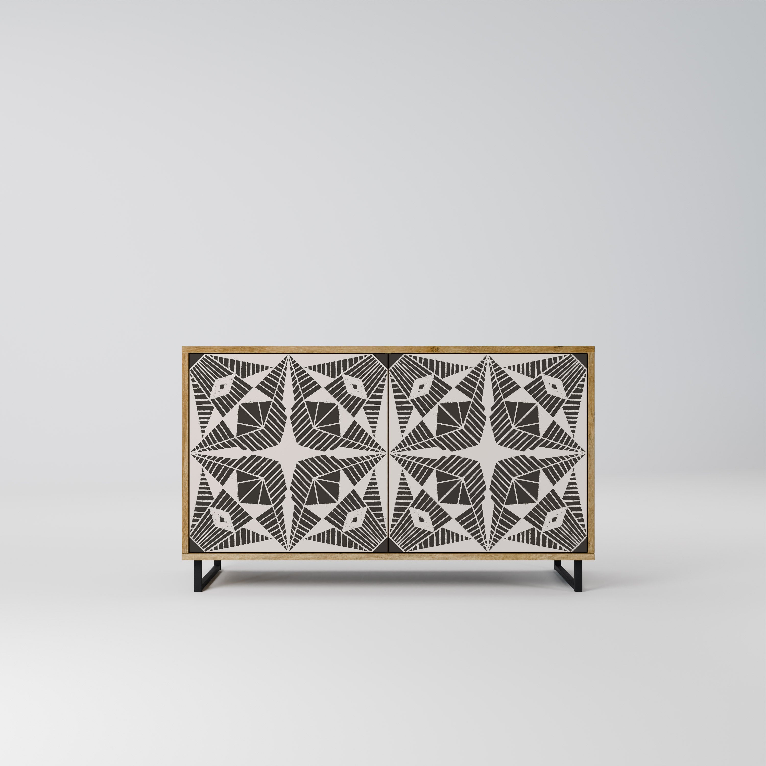 MONOCHROME NEXUS 2-Door Sideboard in Oak Effect