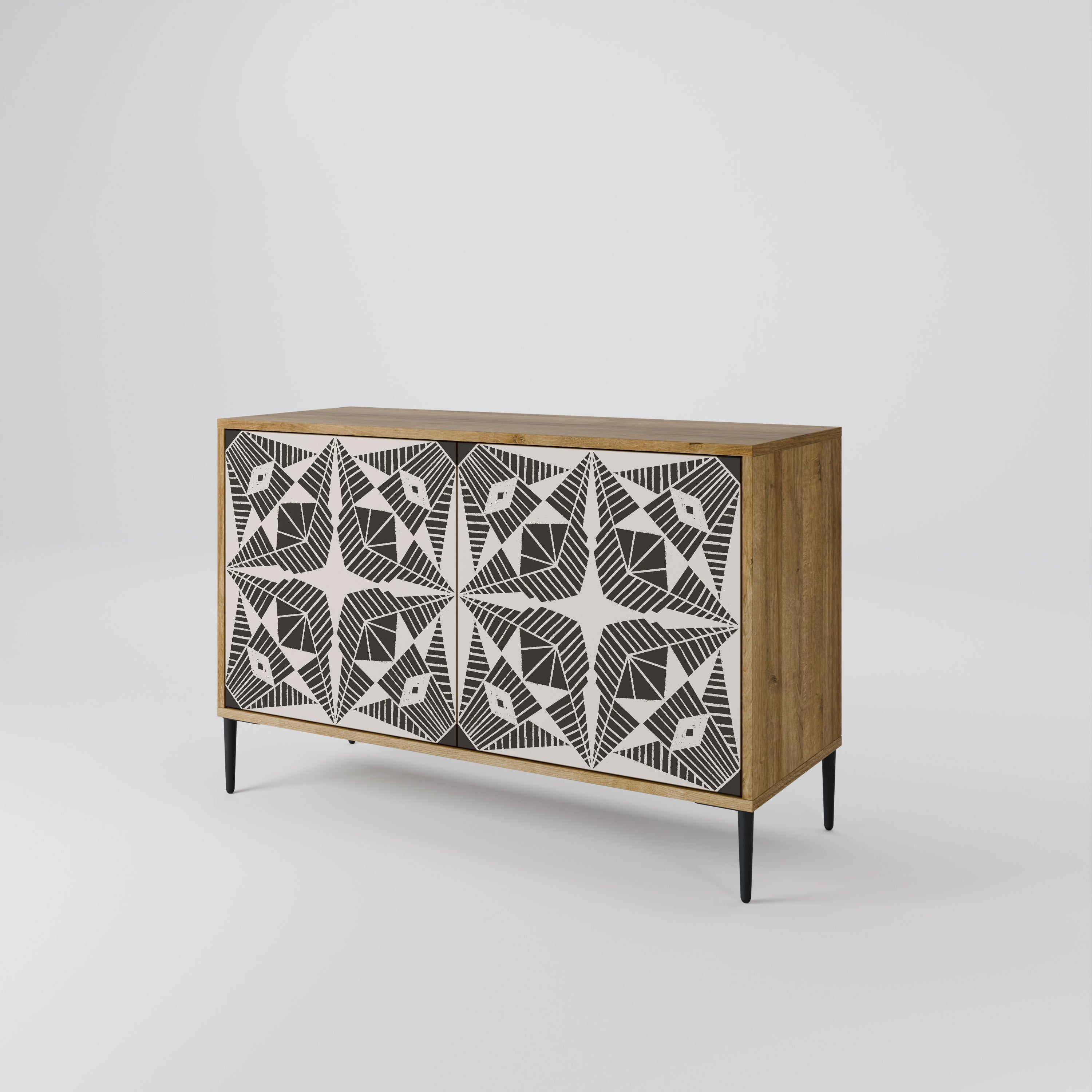 MONOCHROME NEXUS 2-Door Sideboard in Oak Effect
