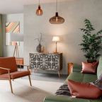 MONOCHROME NEXUS Aparador de 2 Puertas en Efecto Roble