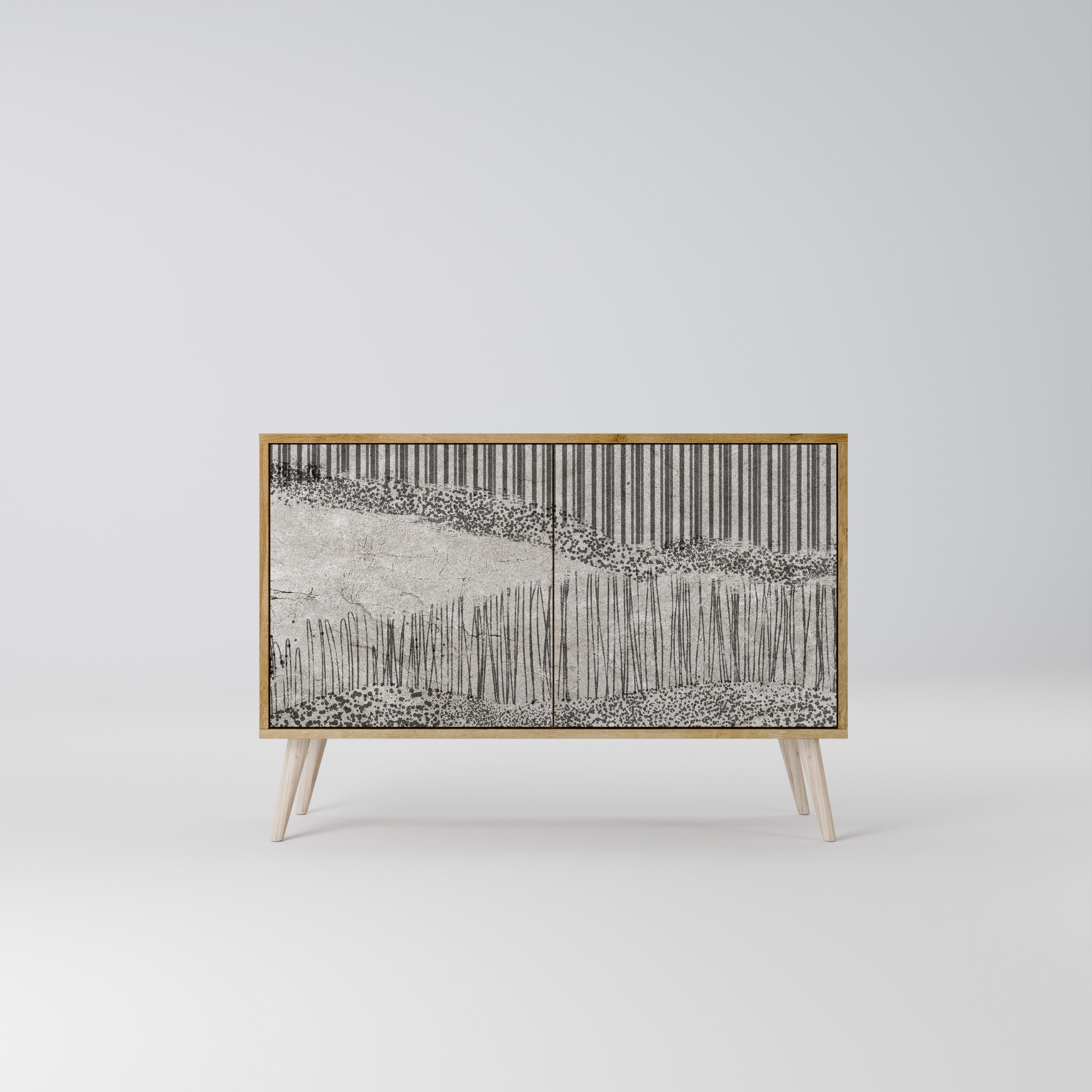 GRAIN LINES 2-Door Sideboard in Oak Effect