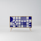 THE RIGHT PLACES Aparador de 2 Puertas en Efecto Roble