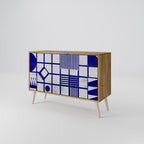 THE RIGHT PLACES Aparador de 2 Puertas en Efecto Roble