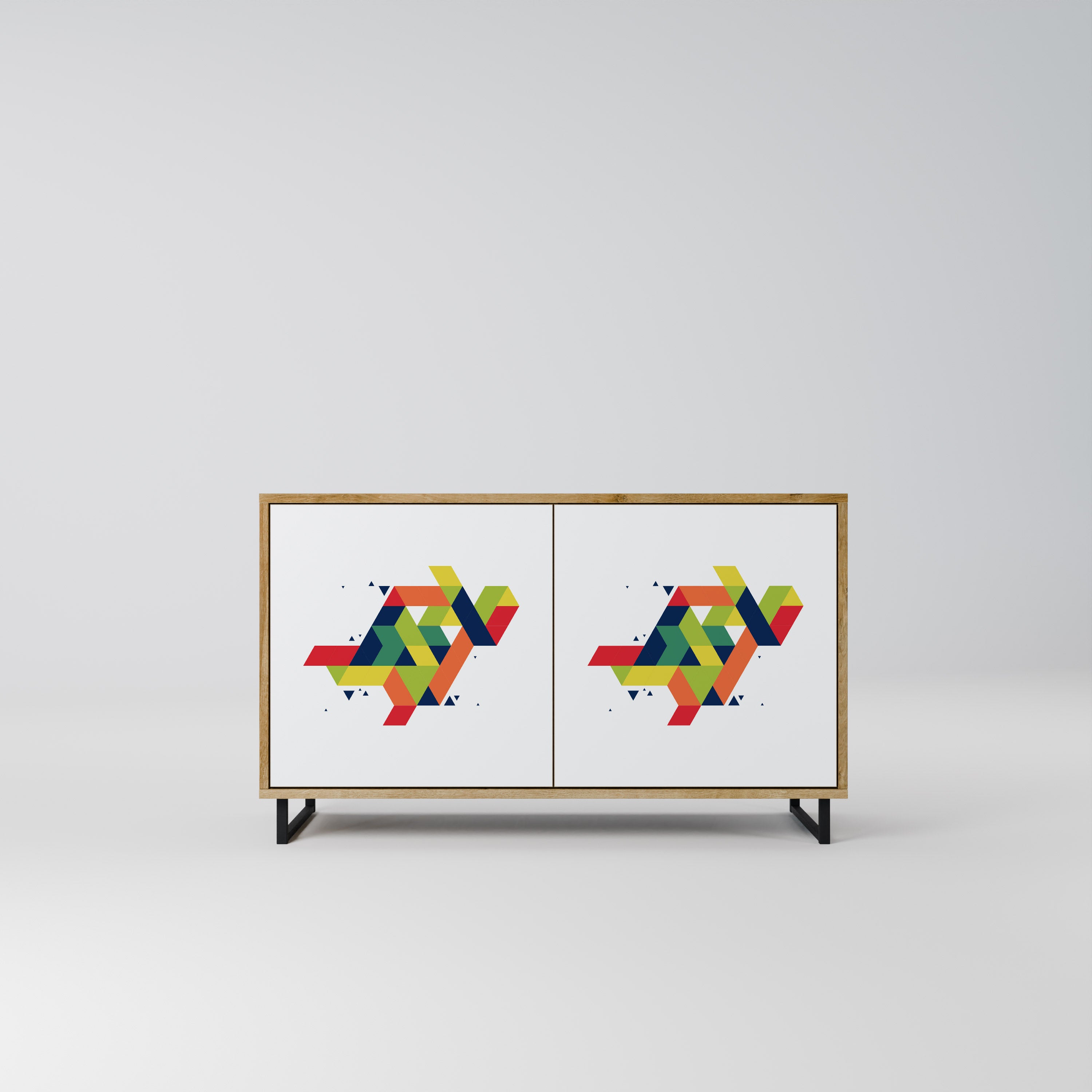 FUTURE SIGN 2-Door Sideboard in Oak Effect