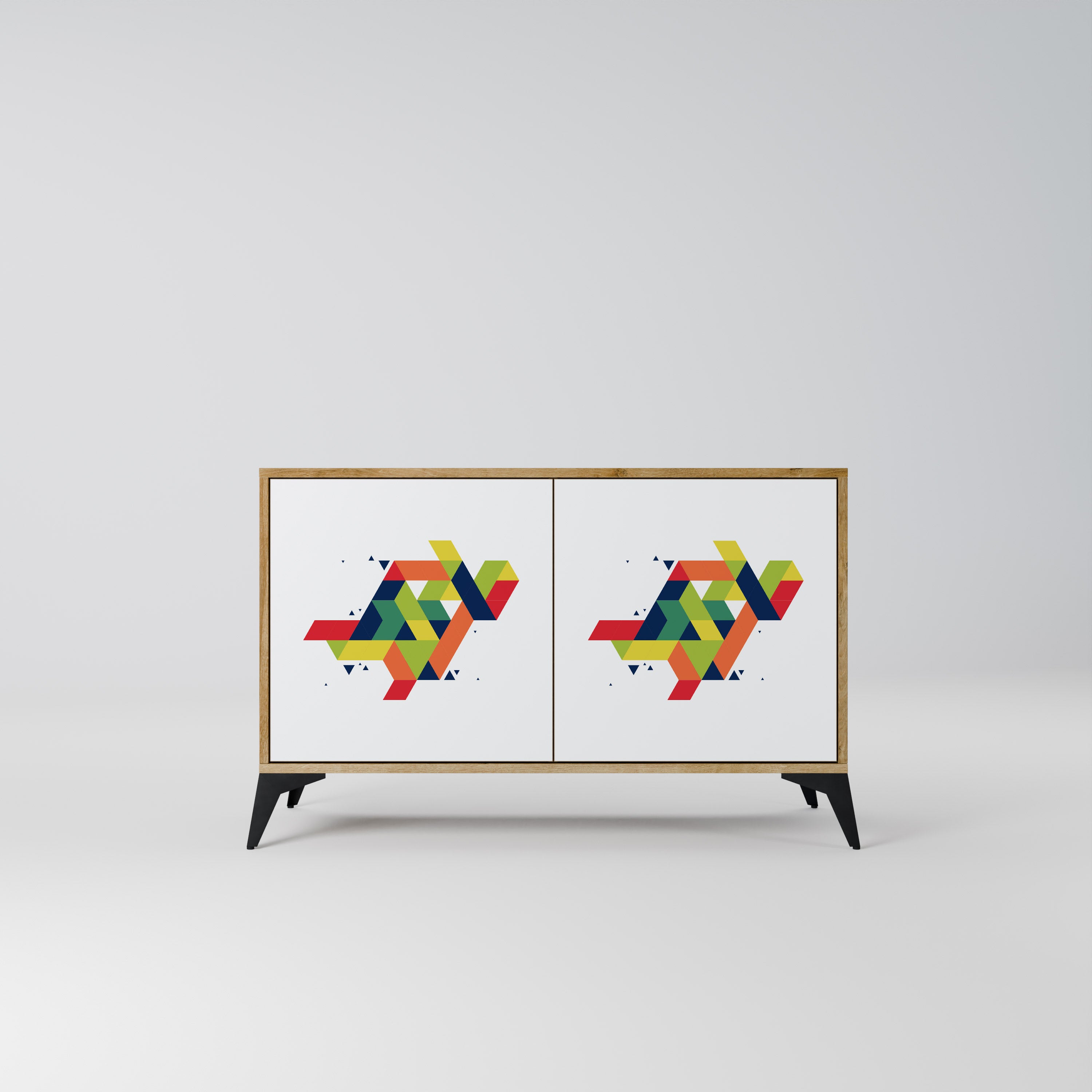 FUTURE SIGN 2-Door Sideboard in Oak Effect