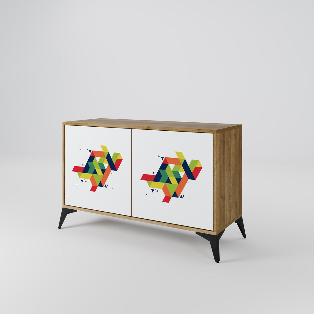 FUTURE SIGN 2-Door Sideboard in Oak Effect