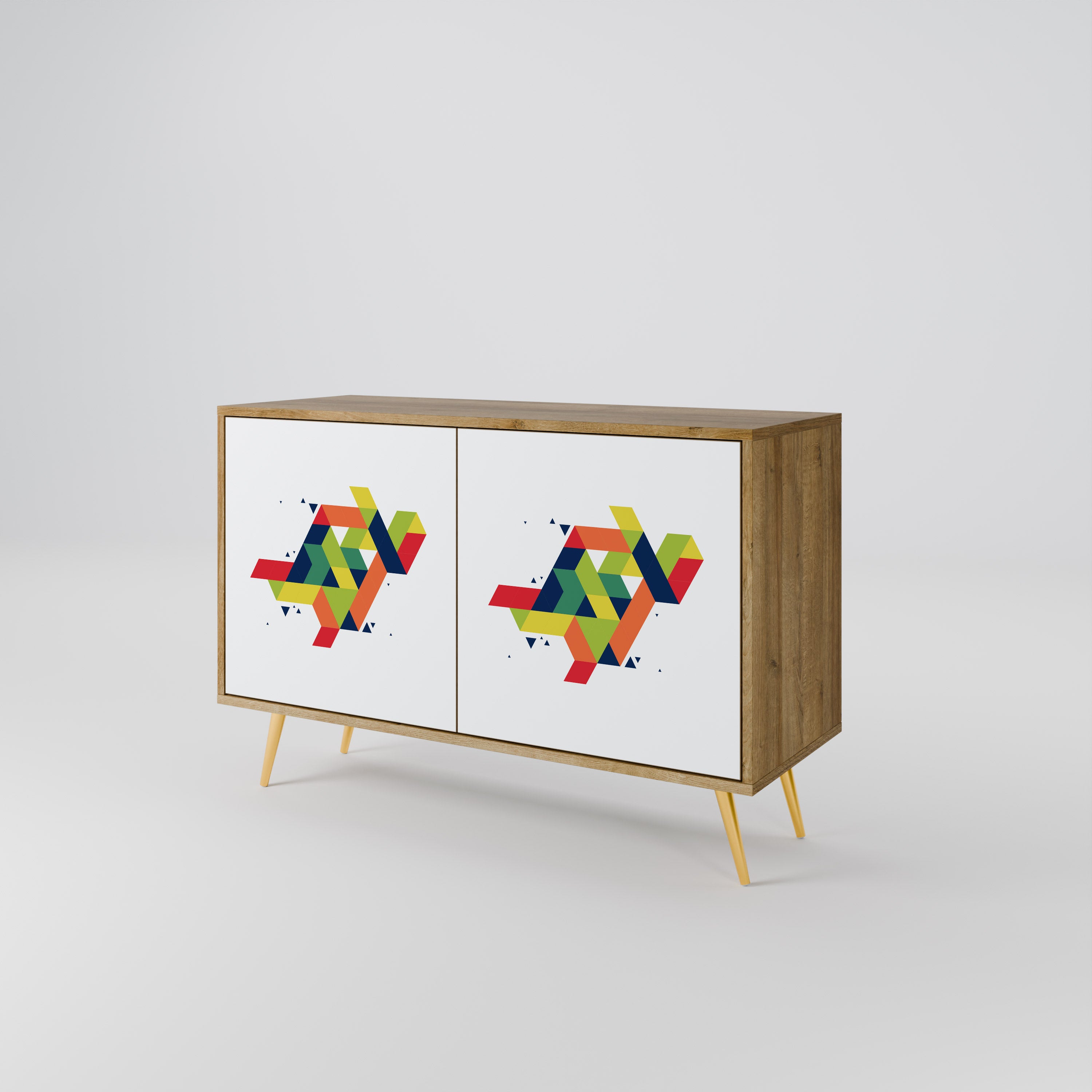 FUTURE SIGN 2-Door Sideboard in Oak Effect