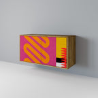 VIVID ART Aparador de 2 Puertas en Efecto Roble