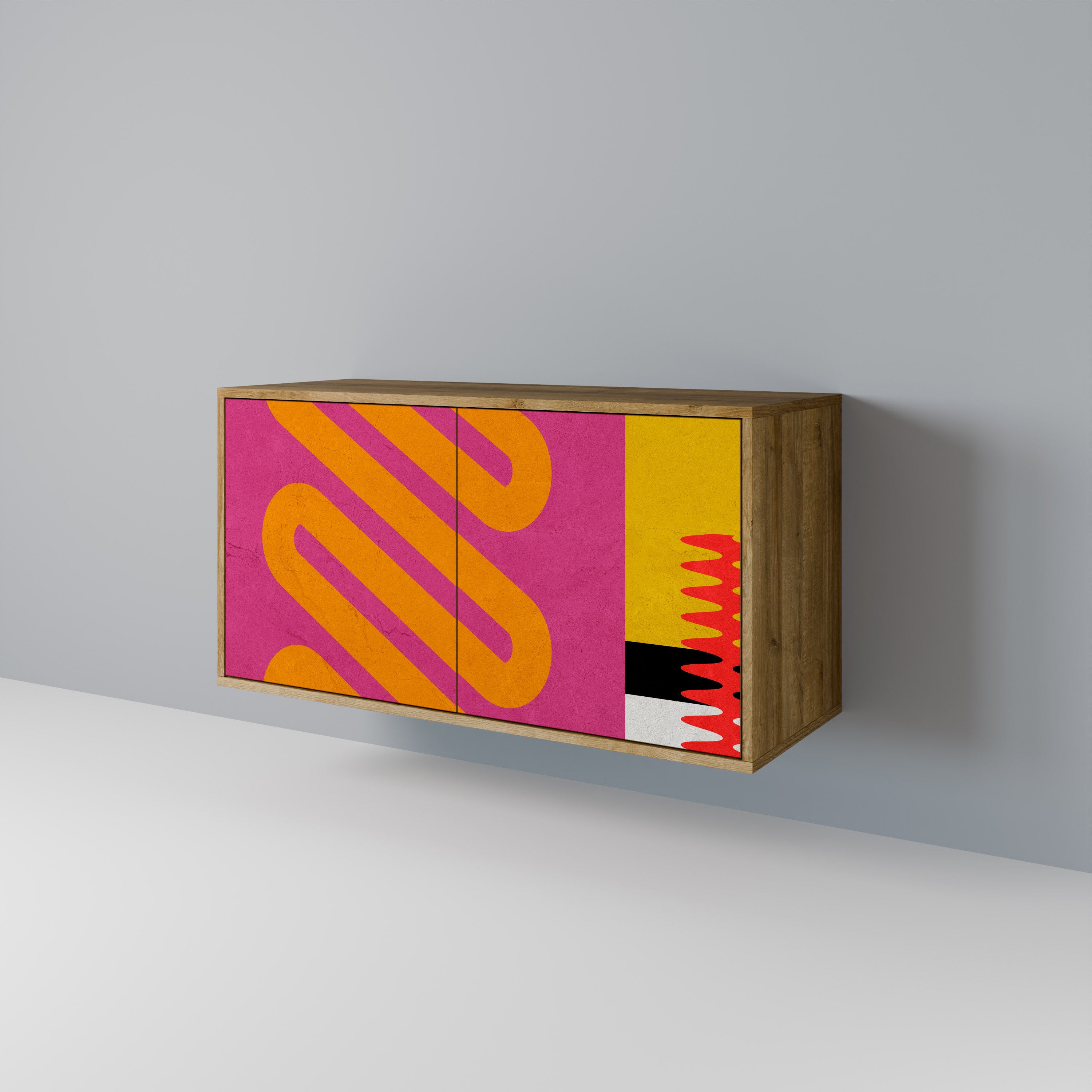 VIVID ART 2-Door Sideboard in Oak Effect