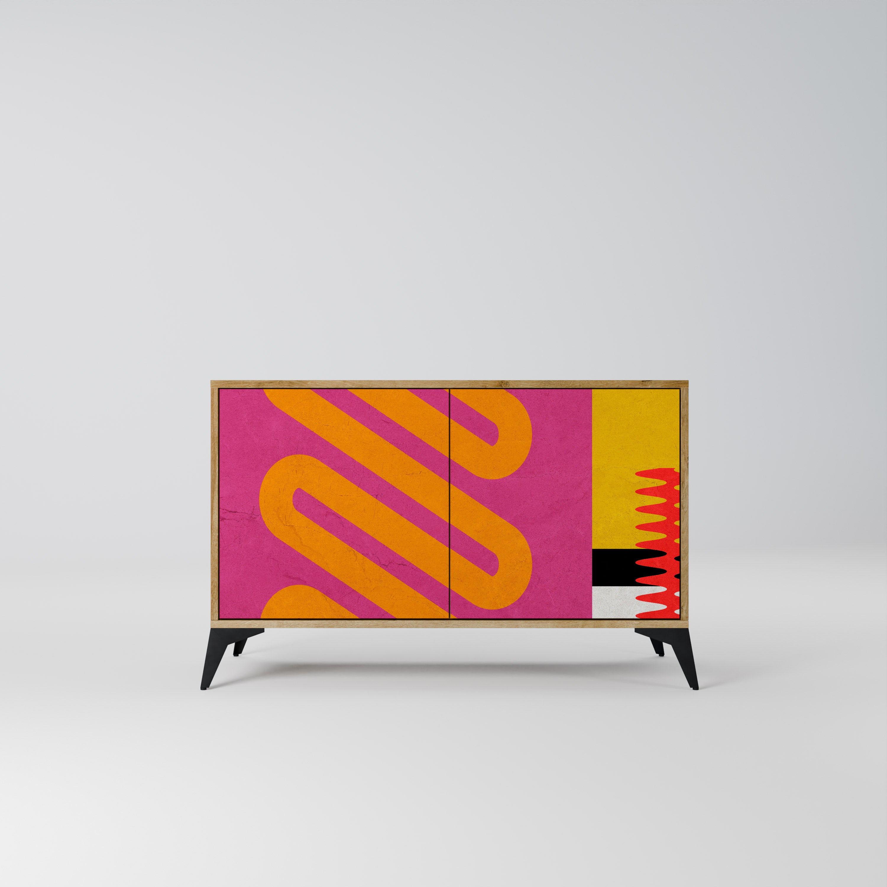 VIVID ART 2-Door Sideboard in Oak Effect