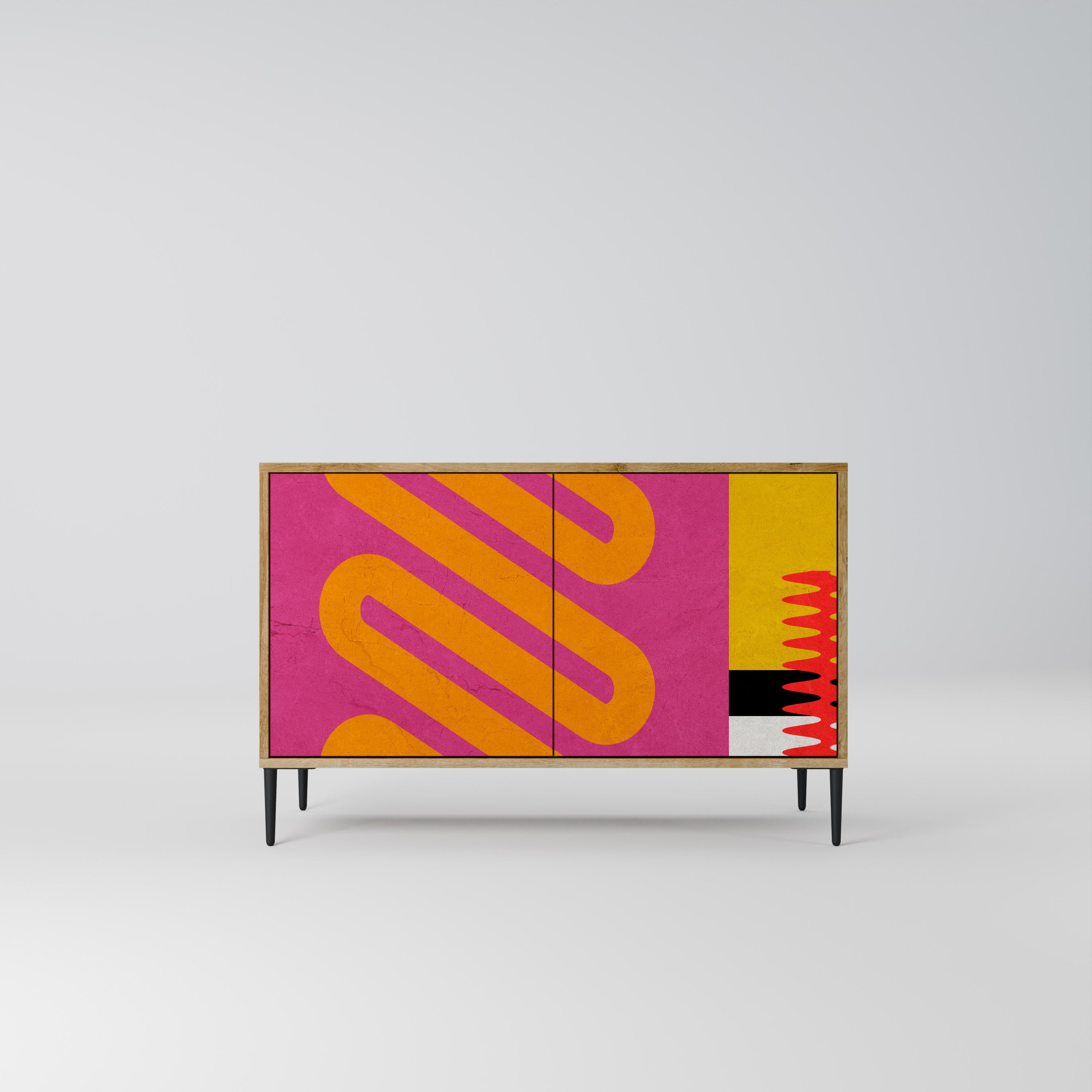 VIVID ART 2-Door Sideboard in Oak Effect