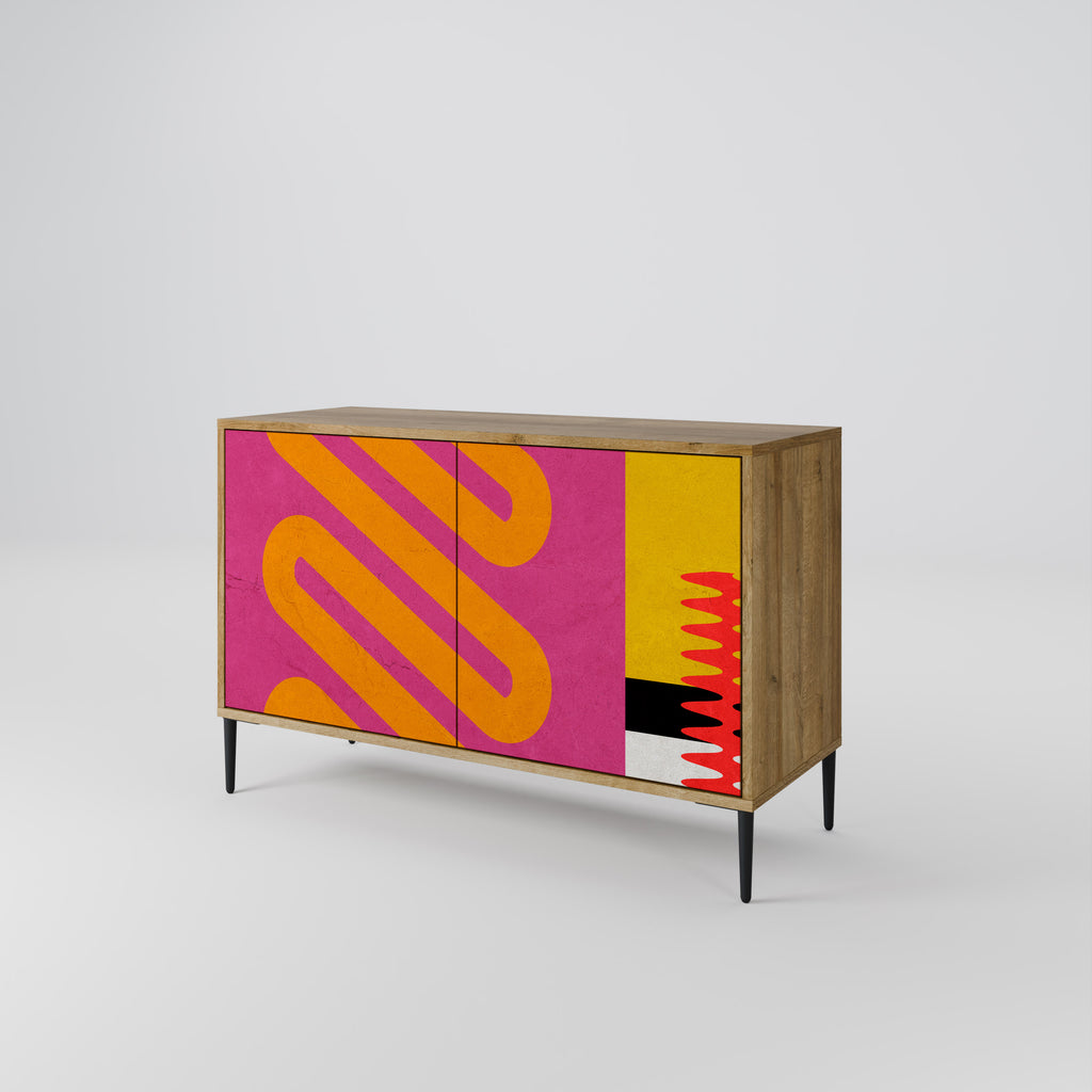 VIVID ART 2-Door Sideboard in Oak Effect