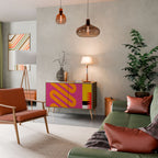 VIVID ART Aparador de 2 Puertas en Efecto Roble