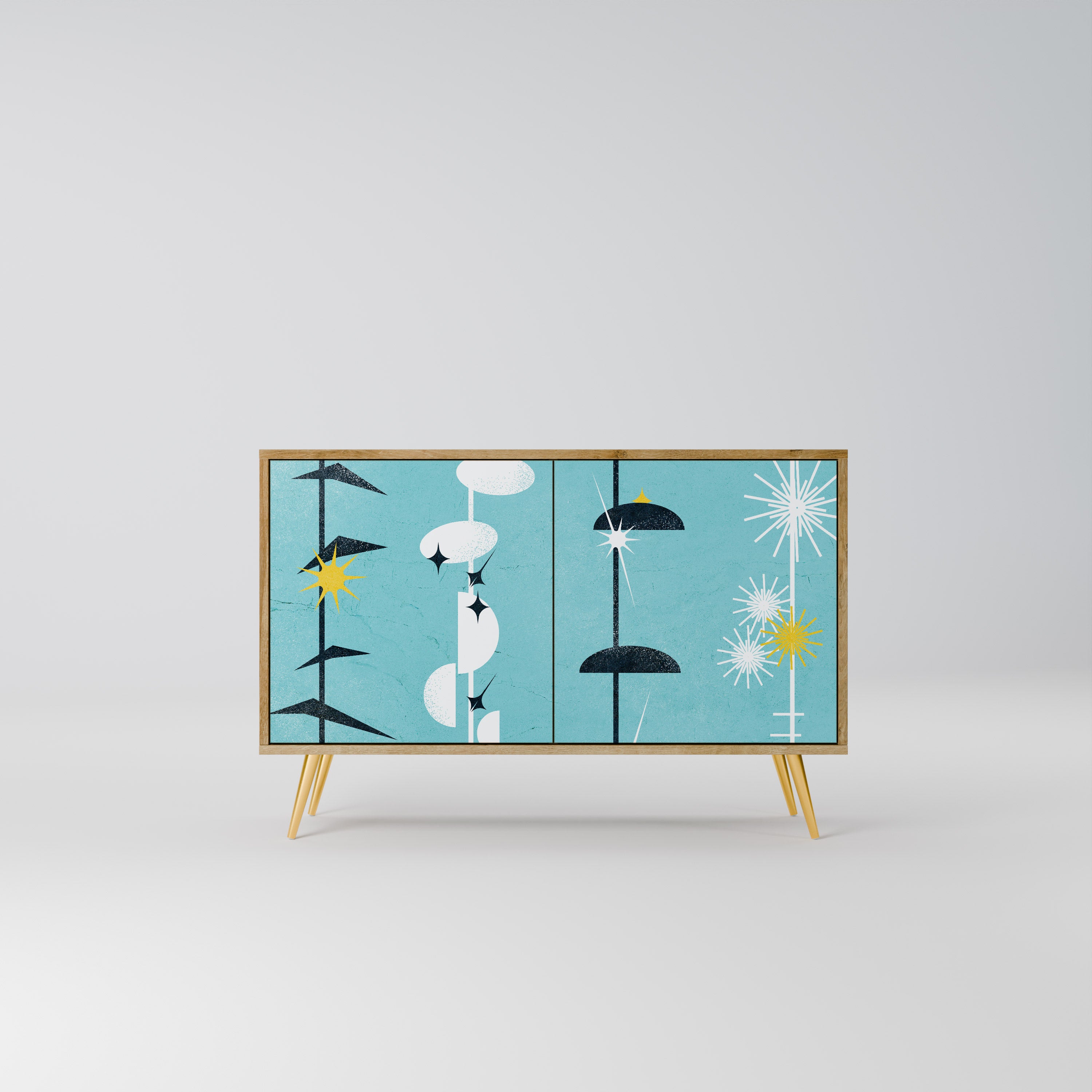 PATHS TO HAPPINESS 2-Door Sideboard in Oak Effect