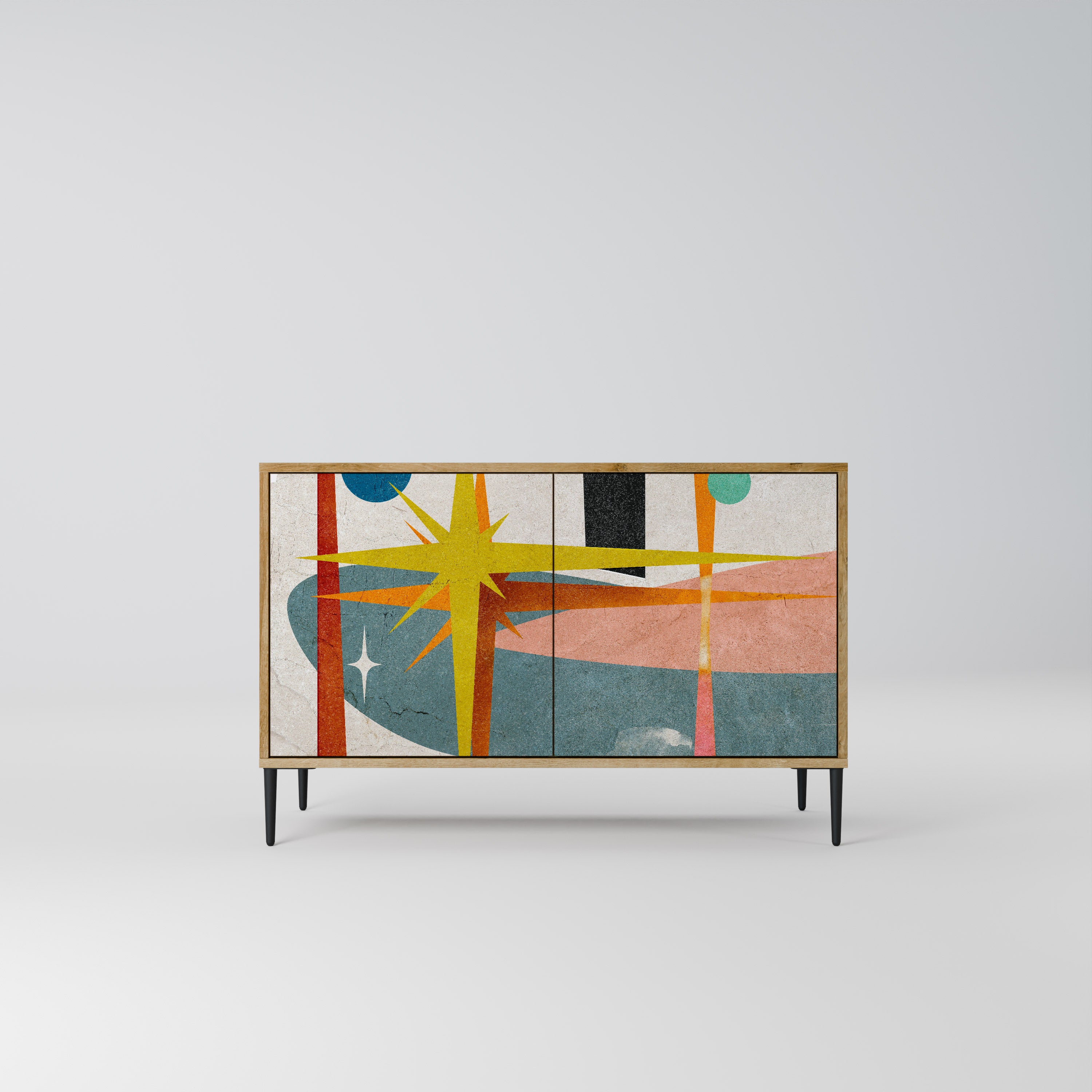 INTERSTELLAR VIBES 2-Door Sideboard in Oak Effect
