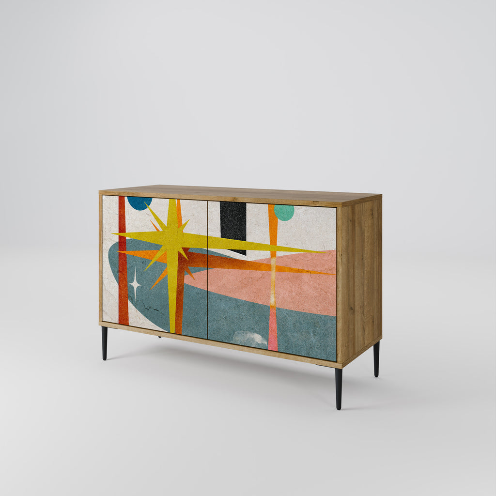 INTERSTELLAR VIBES 2-Door Sideboard in Oak Effect