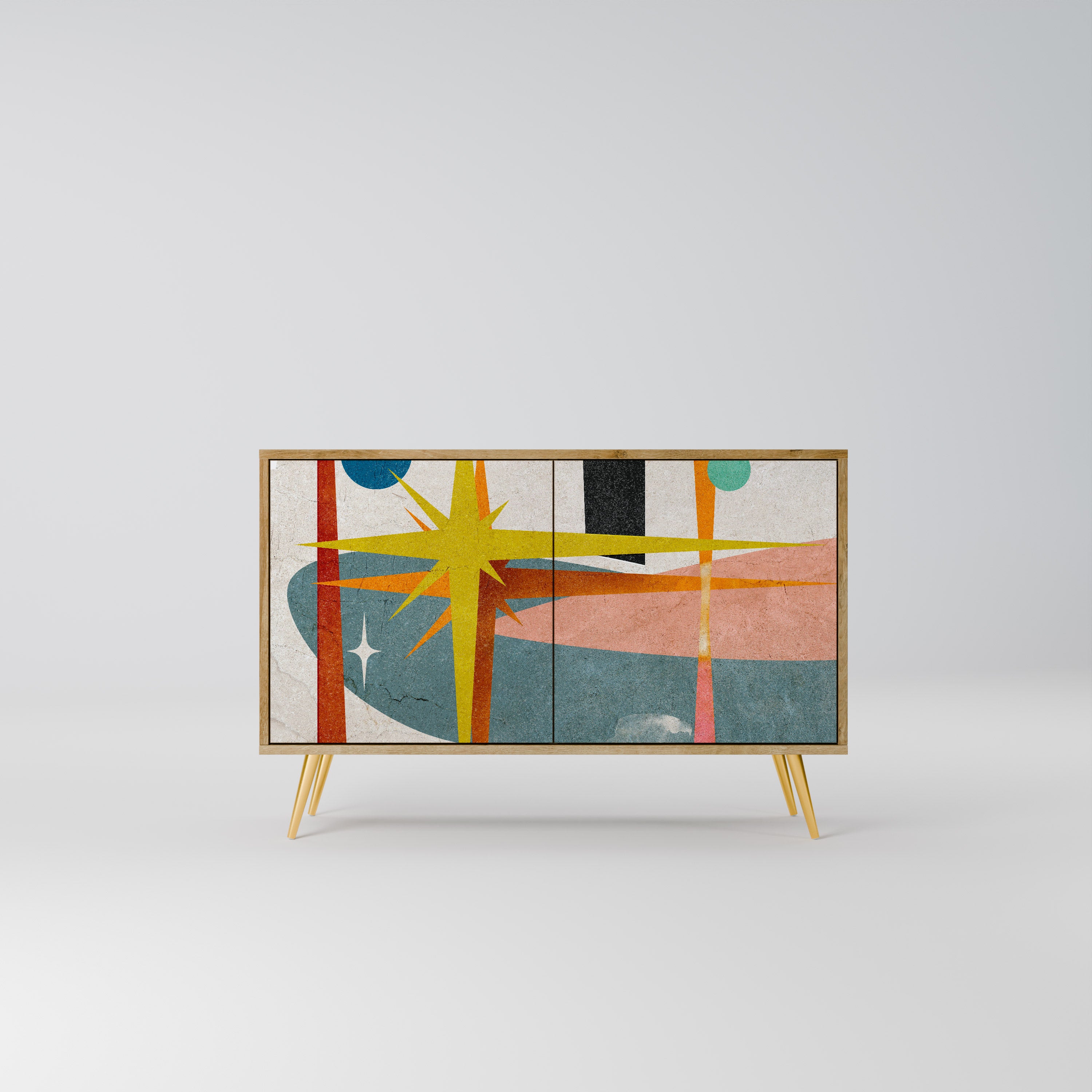 INTERSTELLAR VIBES 2-Door Sideboard in Oak Effect