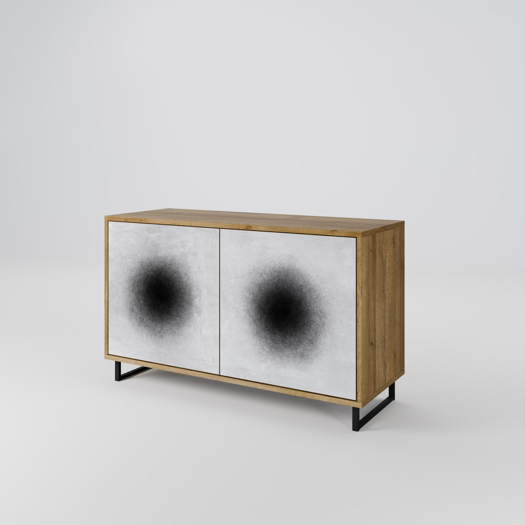 BLACK HOLE 2-Door Sideboard in Oak Effect