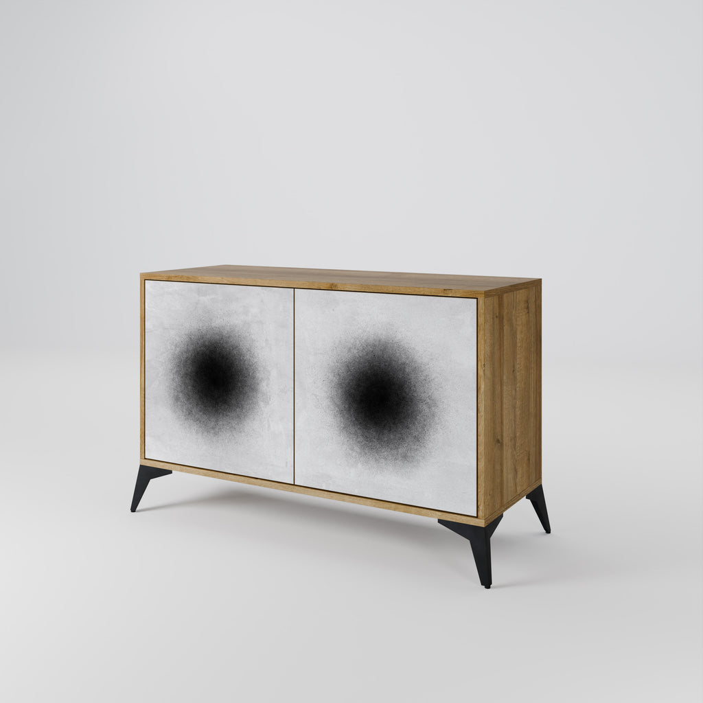 BLACK HOLE 2-Door Sideboard in Oak Effect
