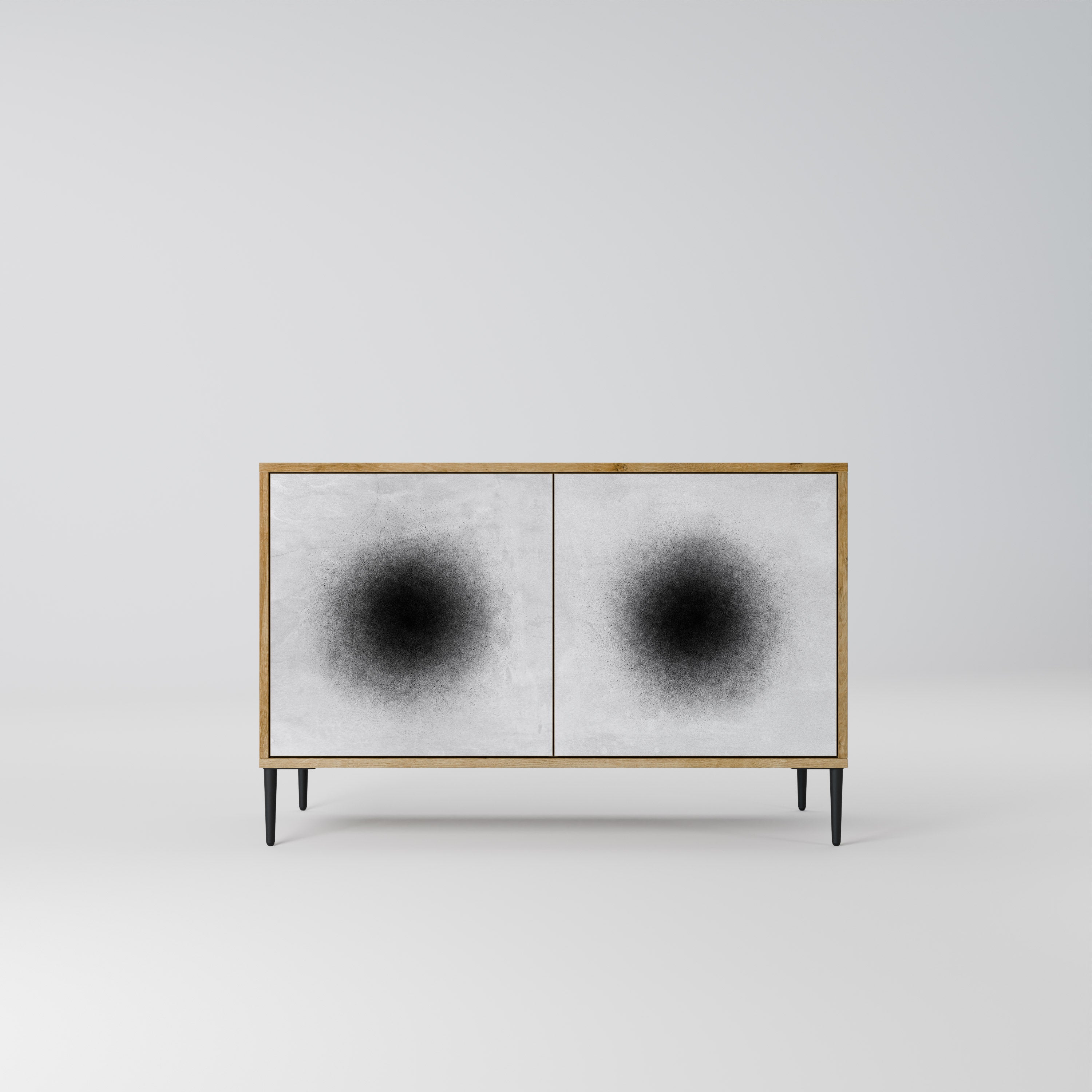 BLACK HOLE 2-Door Sideboard in Oak Effect