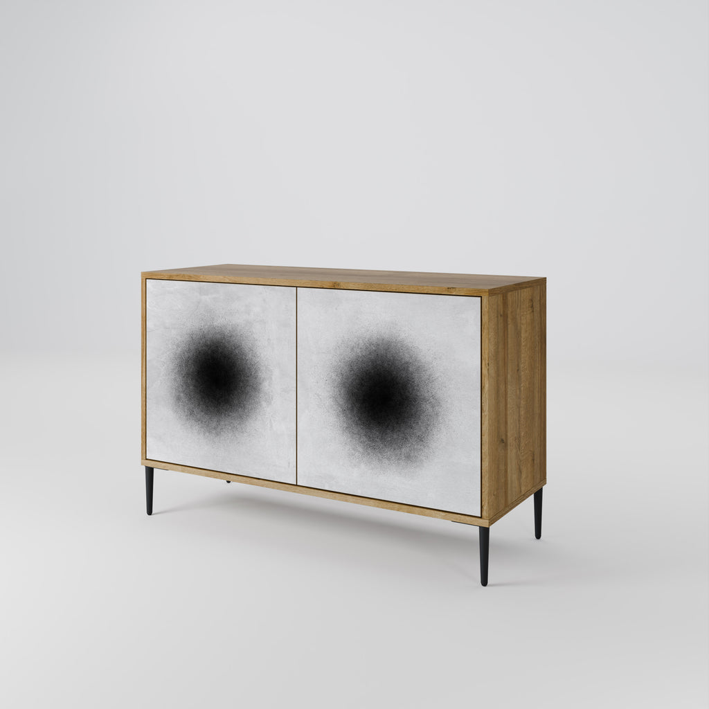 BLACK HOLE 2-Door Sideboard in Oak Effect