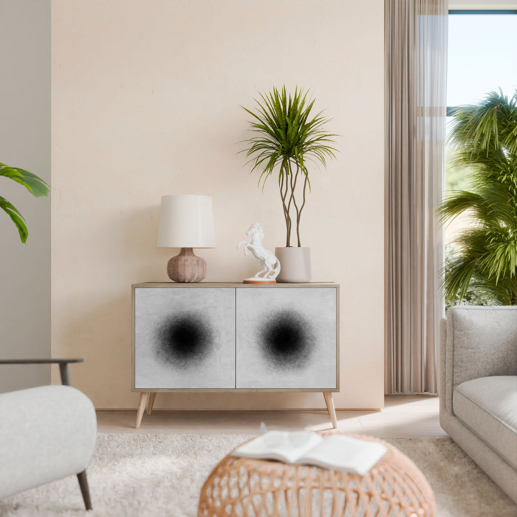 BLACK HOLE 2-Door Sideboard in Oak Effect