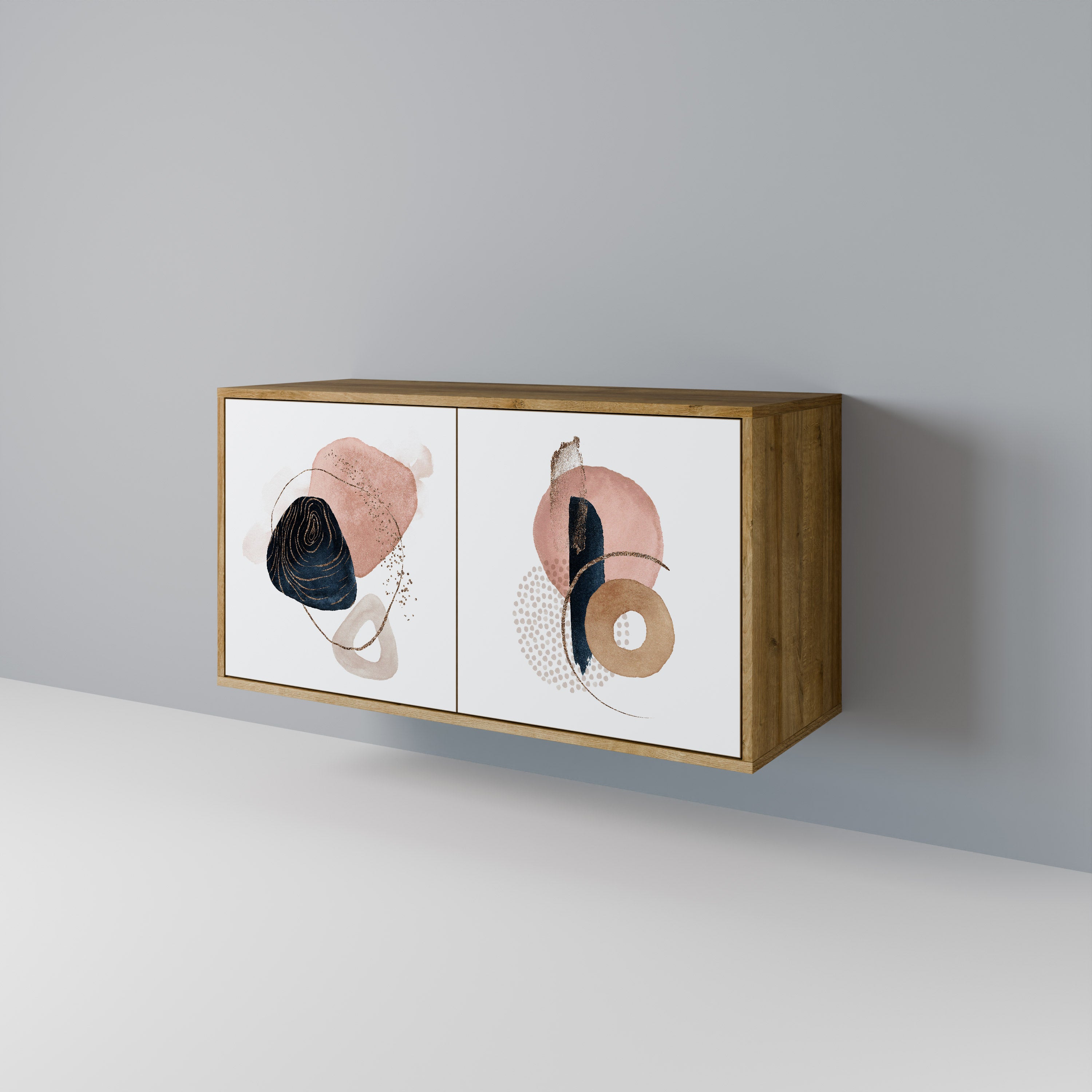 COLORFUL SHAPES 2-Door Sideboard in Oak Effect