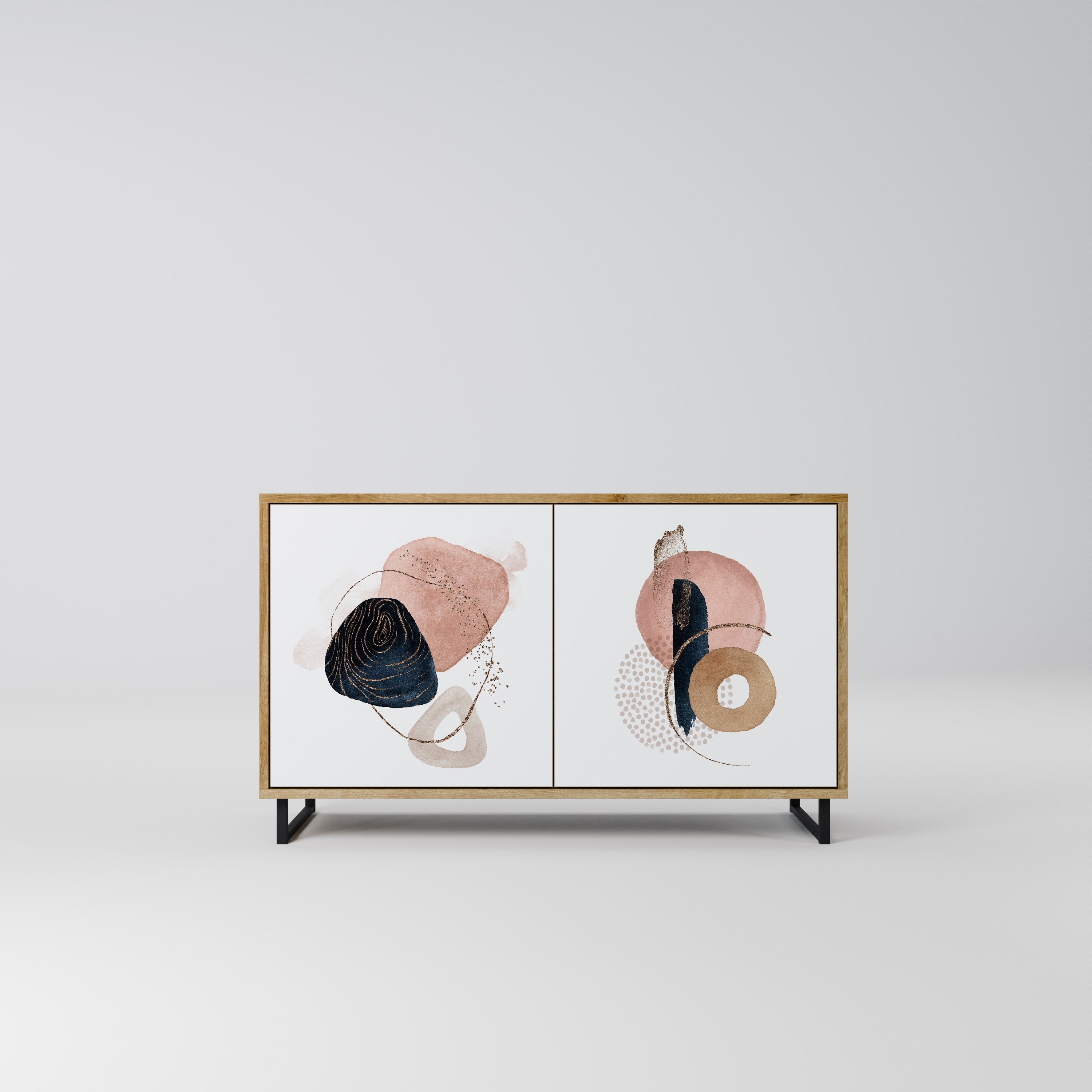 COLORFUL SHAPES 2-Door Sideboard in Oak Effect