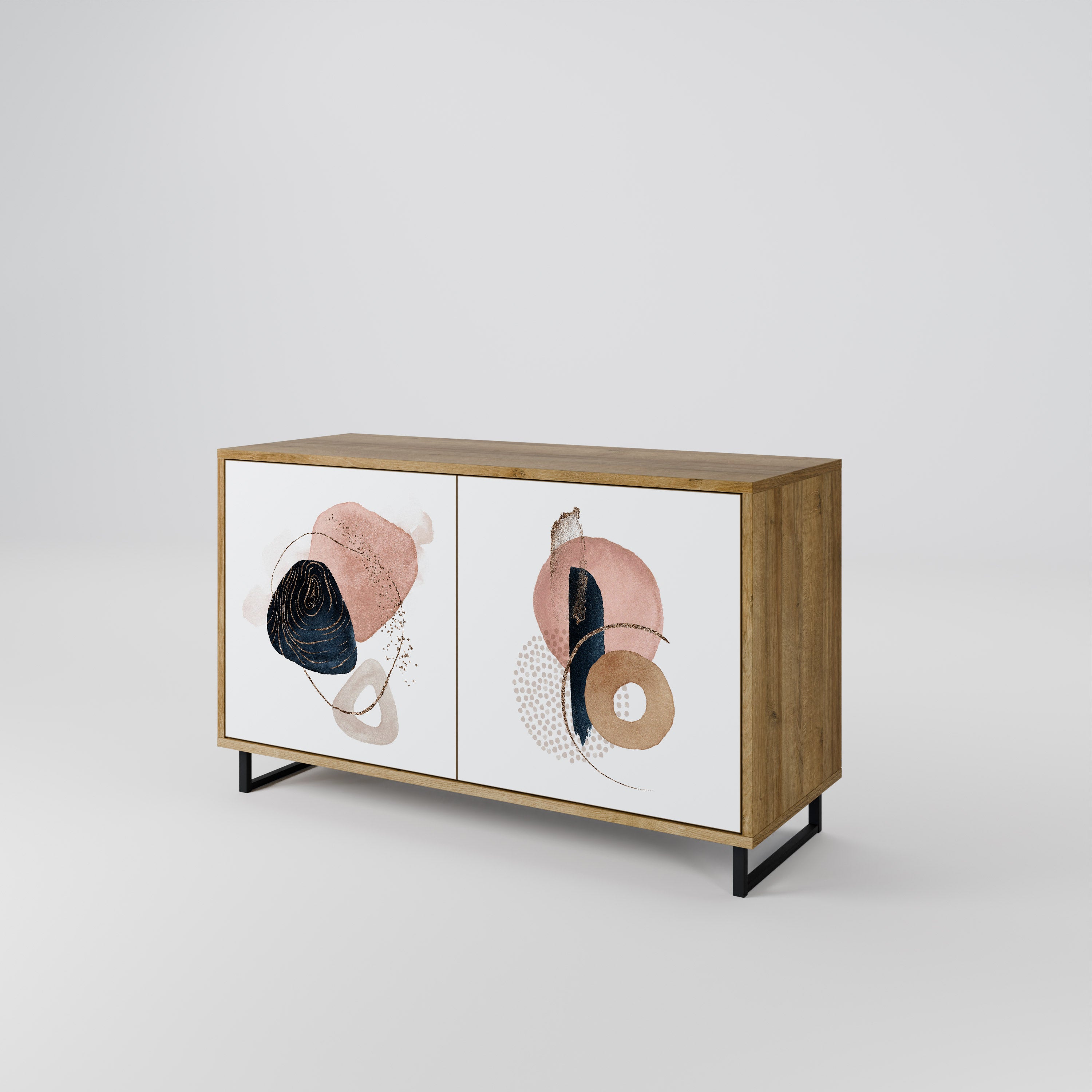 COLORFUL SHAPES 2-Door Sideboard in Oak Effect