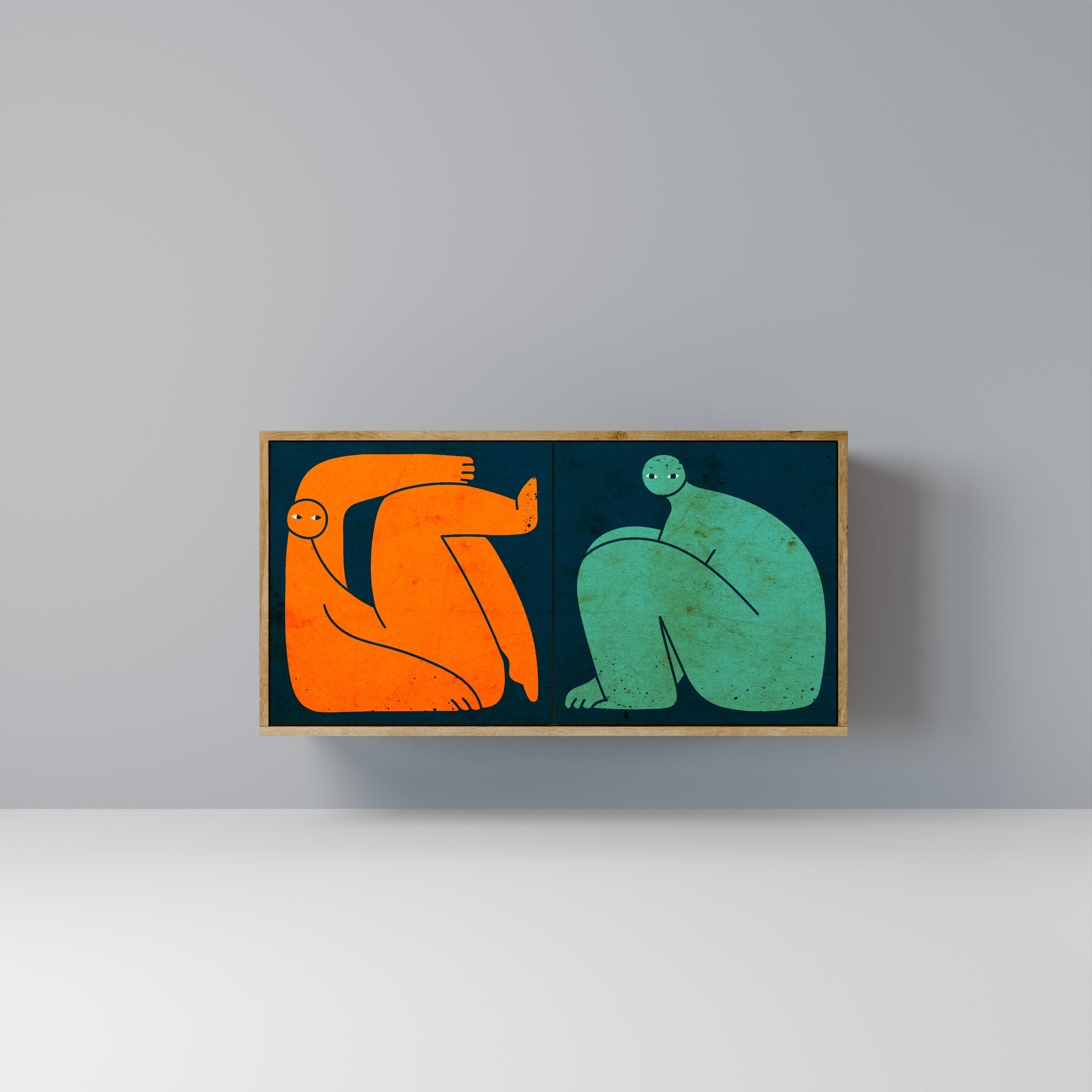 TOGETHER BUT SEPARATELY 2-Door Sideboard in Oak Effect