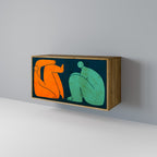 TOGETHER BUT SEPARATELY Aparador de 2 Puertas en Efecto Roble