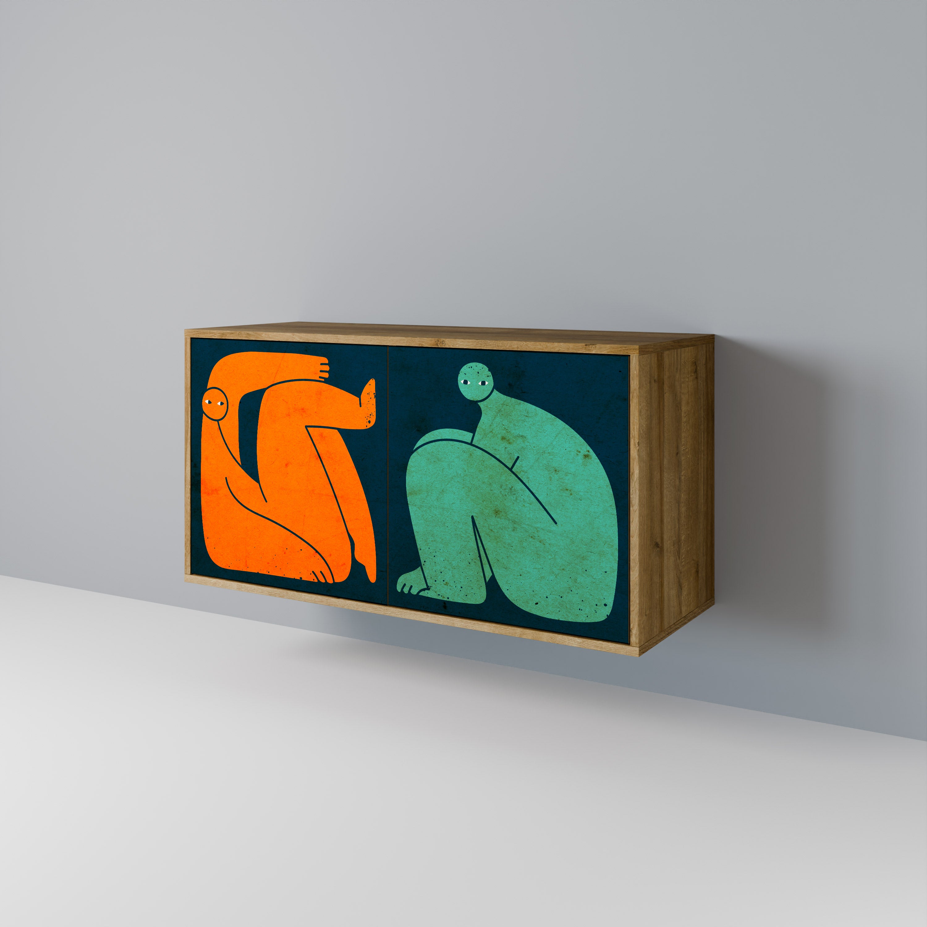 TOGETHER BUT SEPARATELY 2-Door Sideboard in Oak Effect