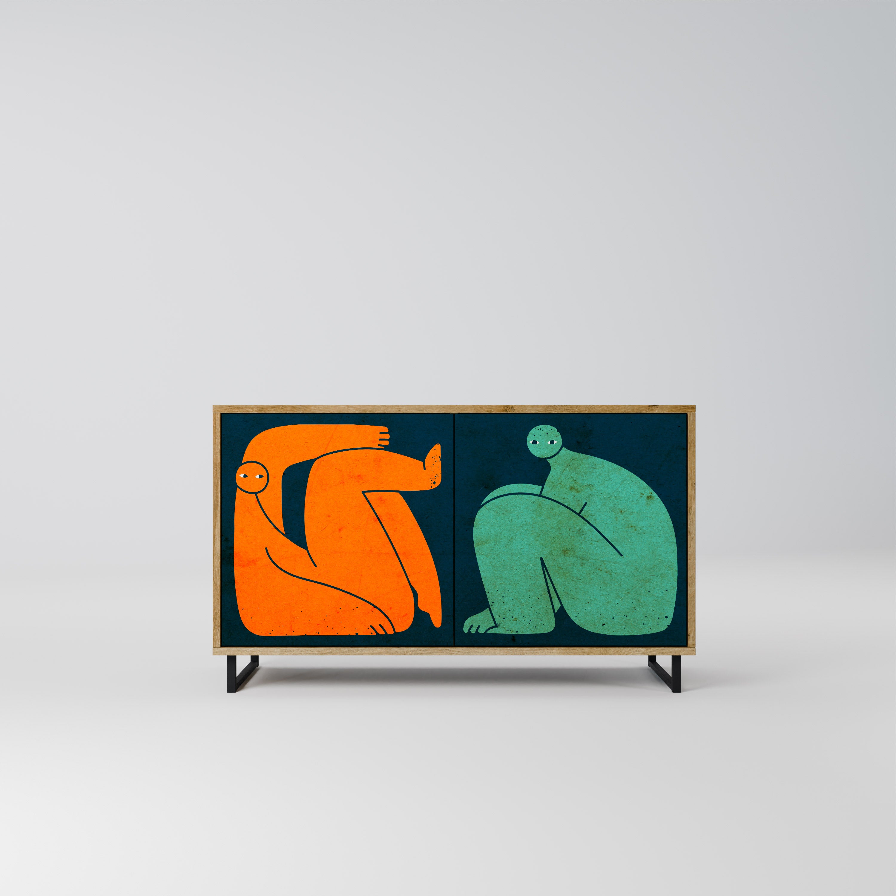 TOGETHER BUT SEPARATELY 2-Door Sideboard in Oak Effect