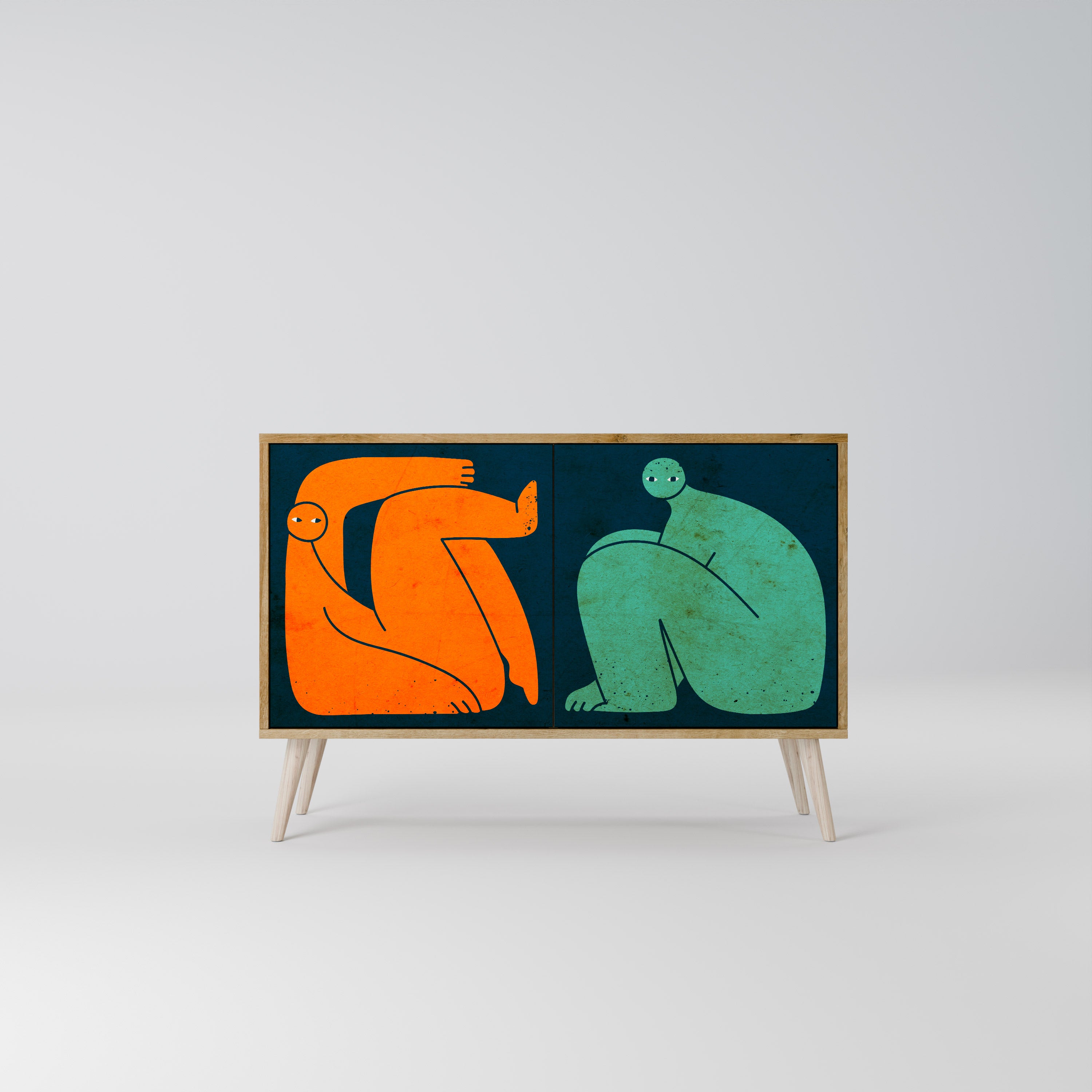 TOGETHER BUT SEPARATELY 2-Door Sideboard in Oak Effect