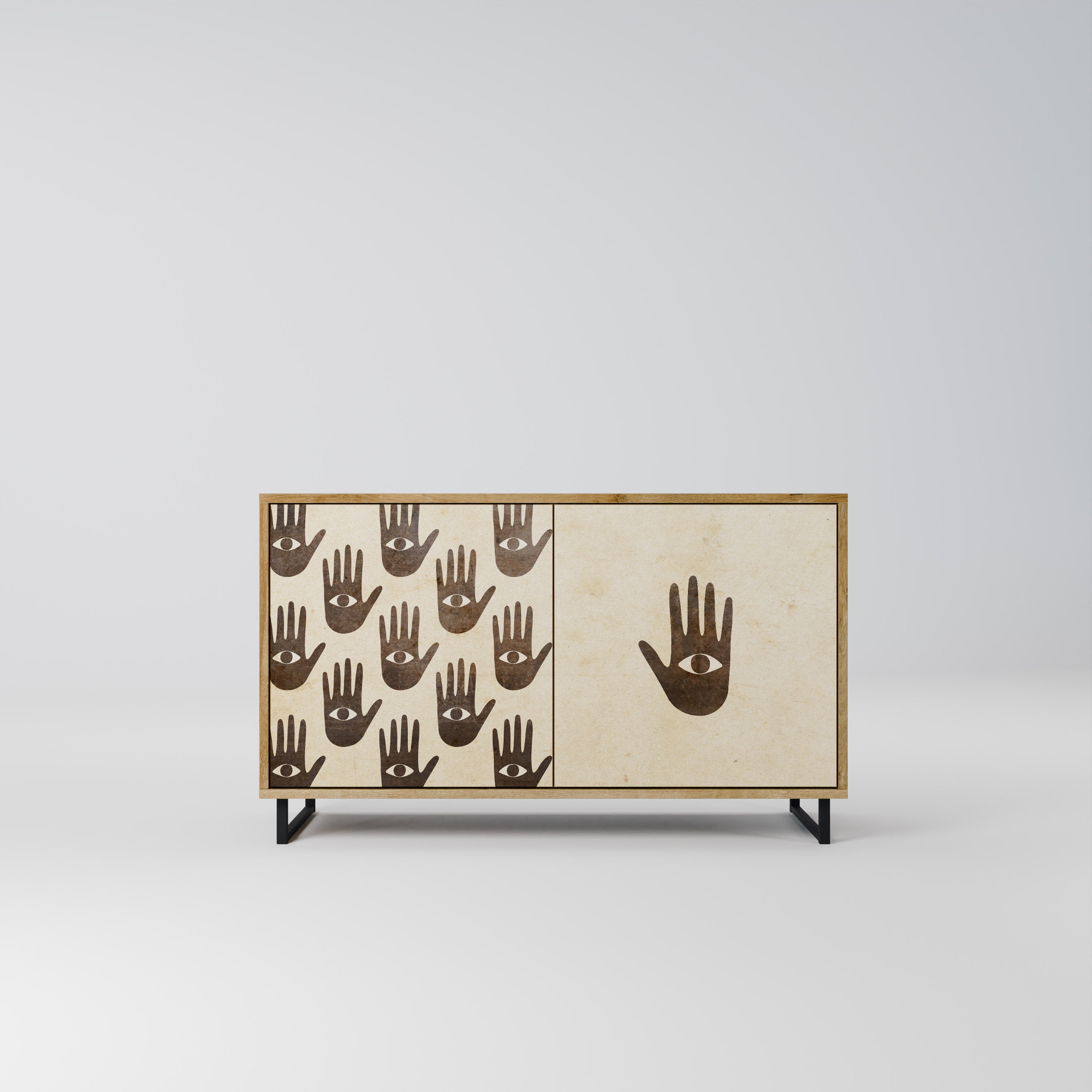 SEE MORE 2-Door Sideboard in Oak Effect