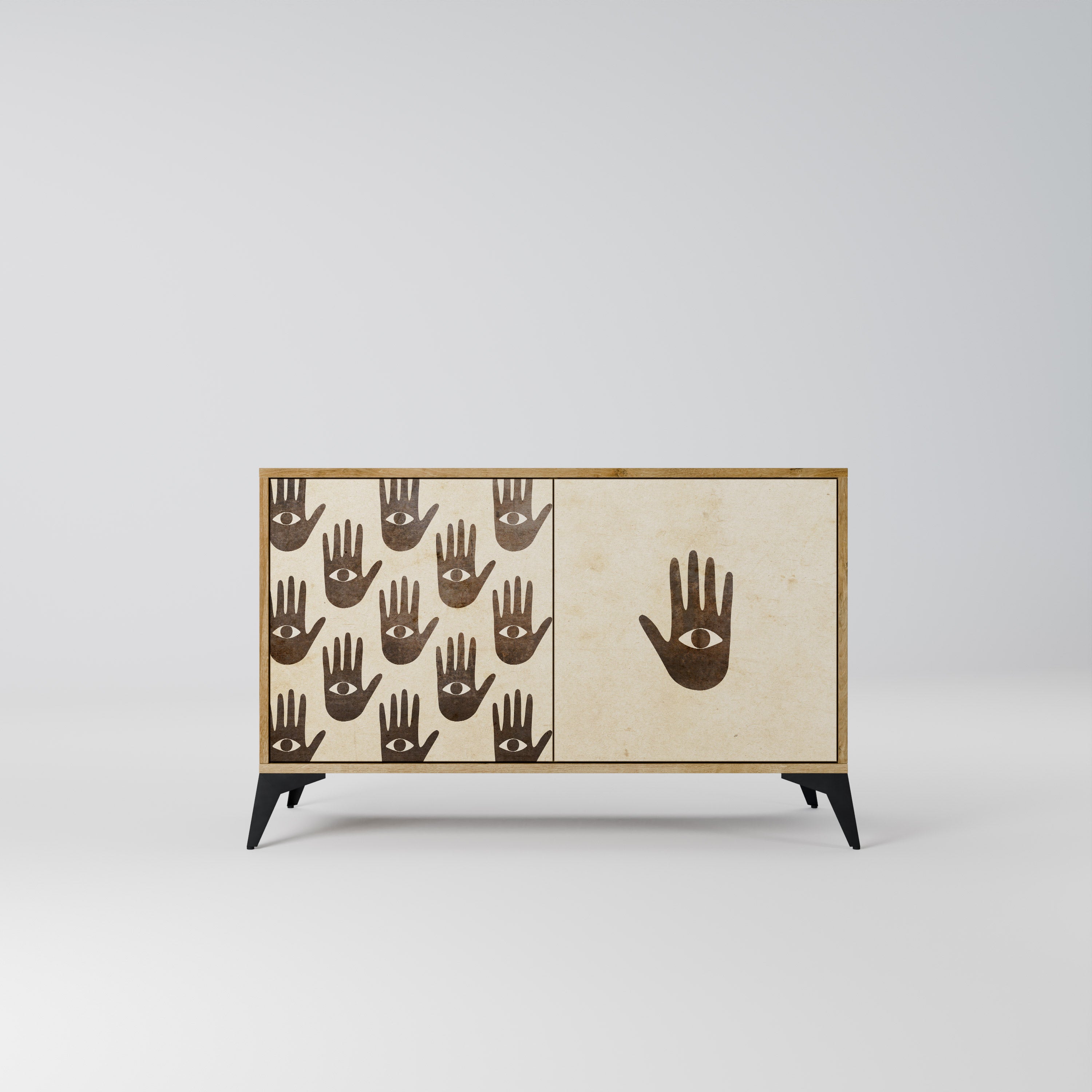 SEE MORE 2-Door Sideboard in Oak Effect