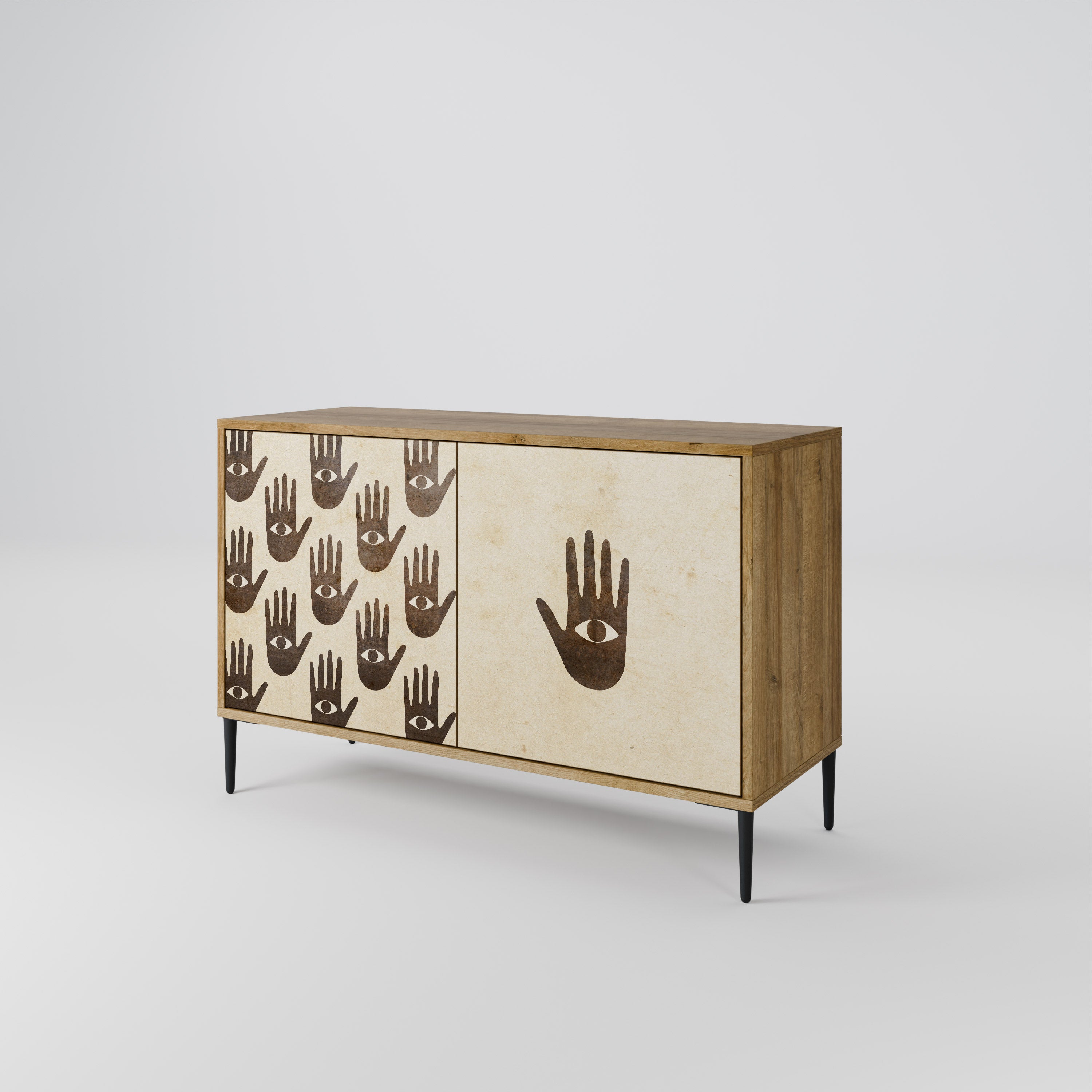 SEE MORE 2-Door Sideboard in Oak Effect