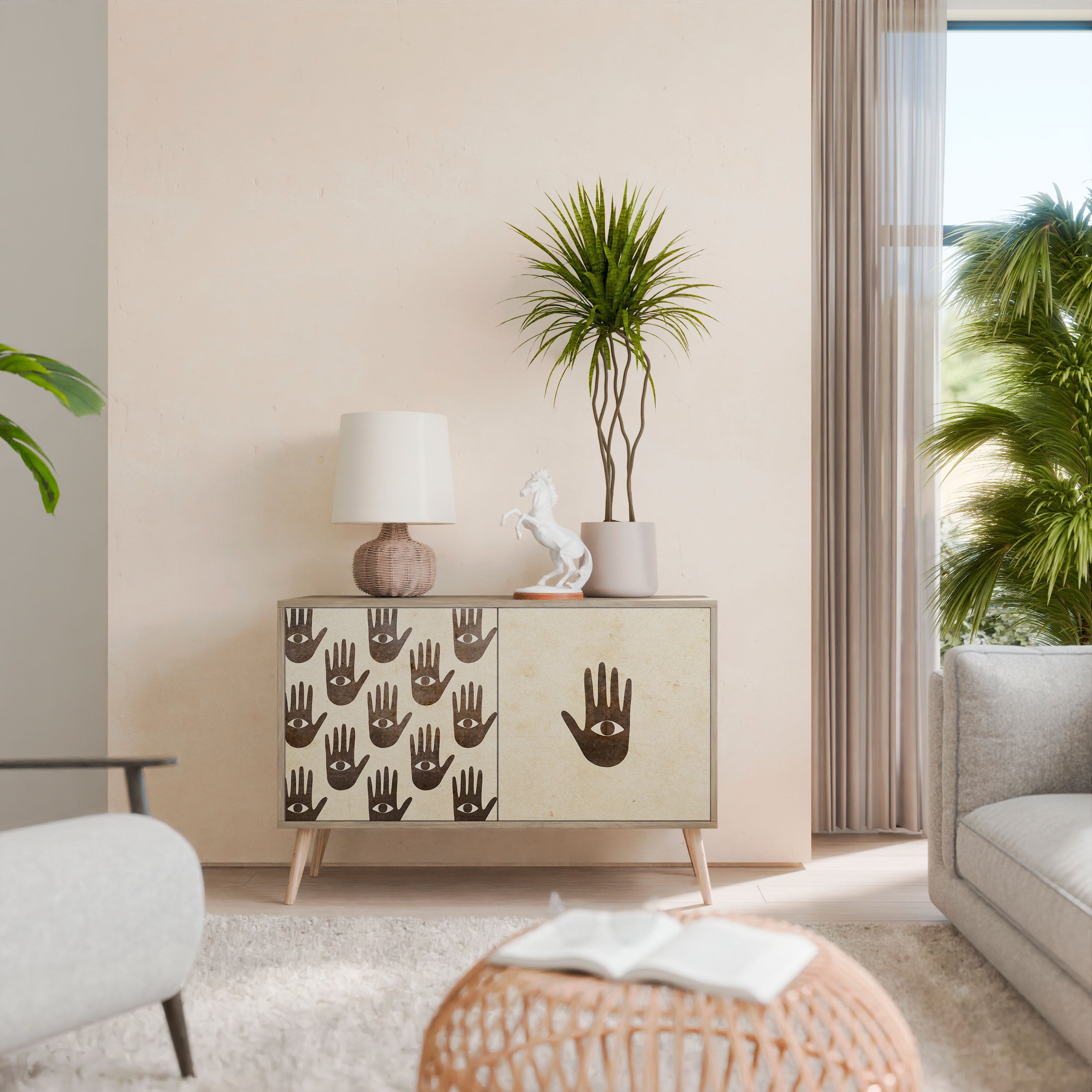 SEE MORE 2-Door Sideboard in Oak Effect