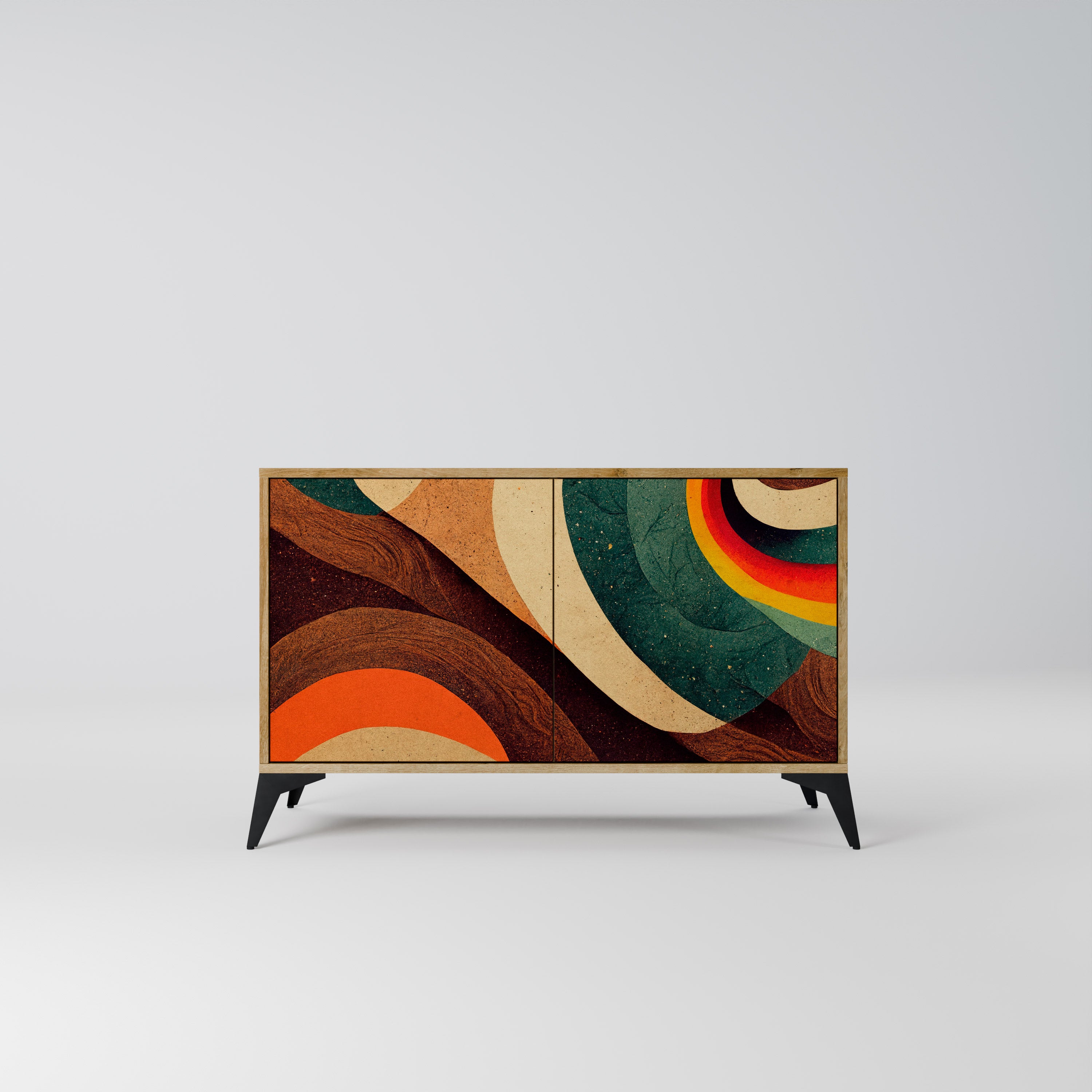 COLORFUL STRANDS 2-Door Sideboard in Oak Effect