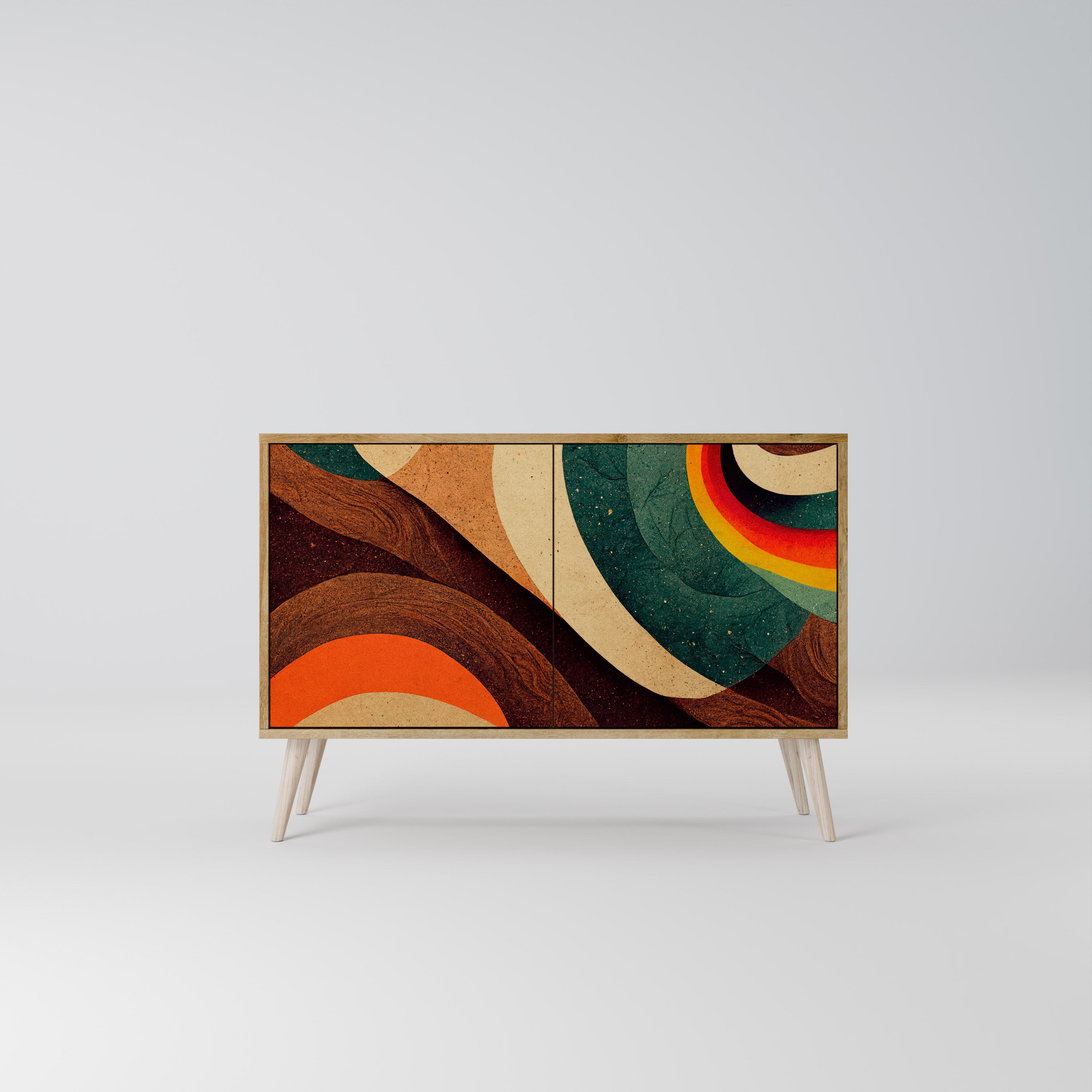 COLORFUL STRANDS 2-Door Sideboard in Oak Effect