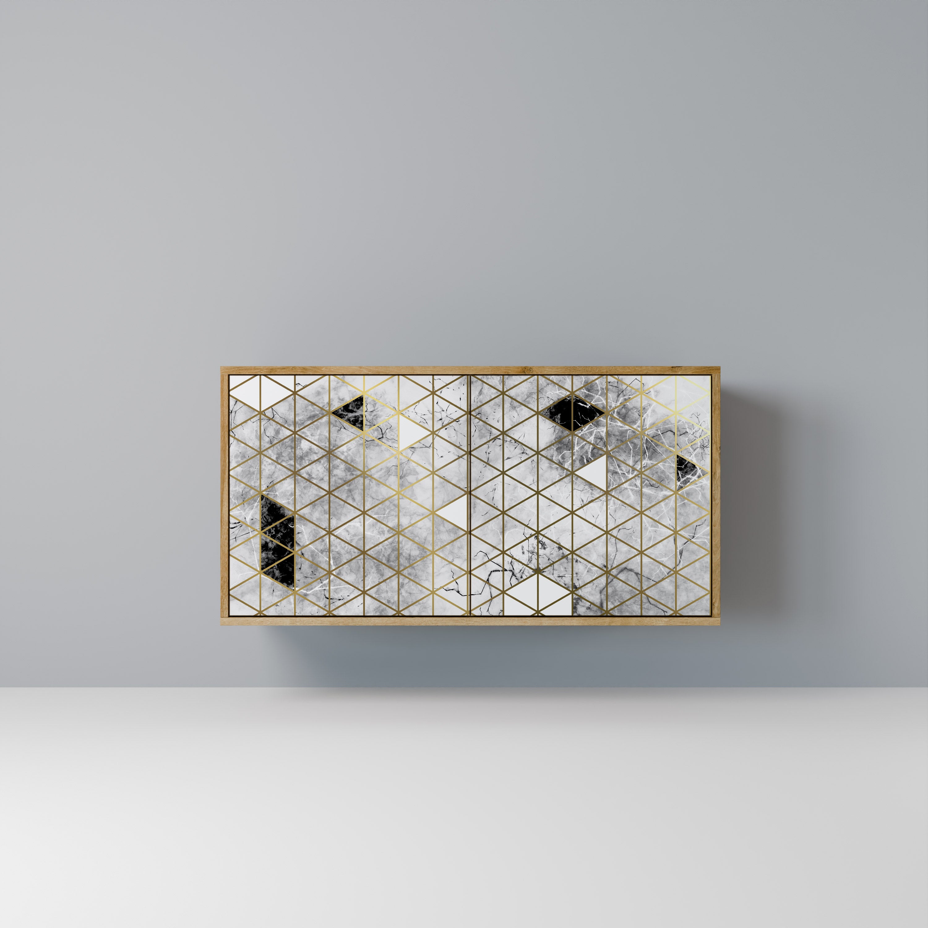 ASHEN ARIA 2-Door Sideboard in Oak Effect