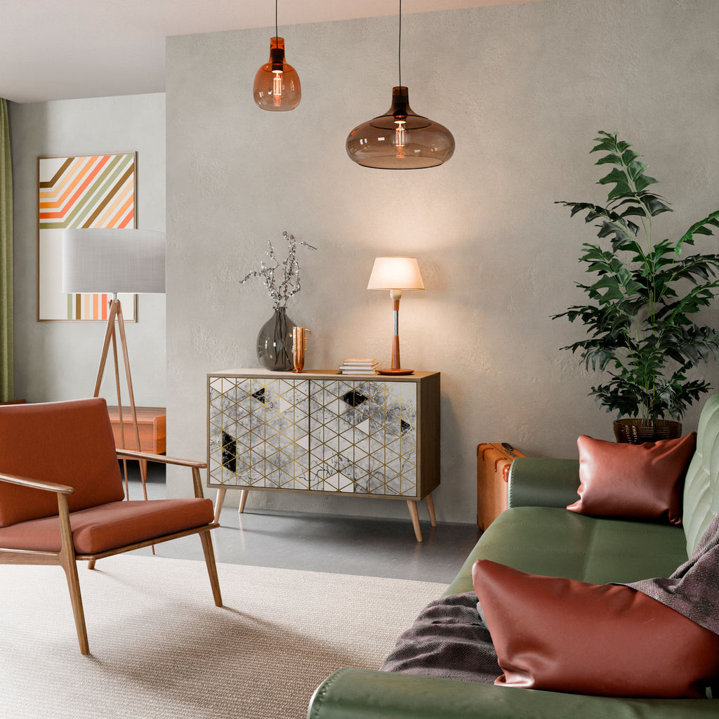 ASHEN ARIA 2-Door Sideboard in Oak Effect