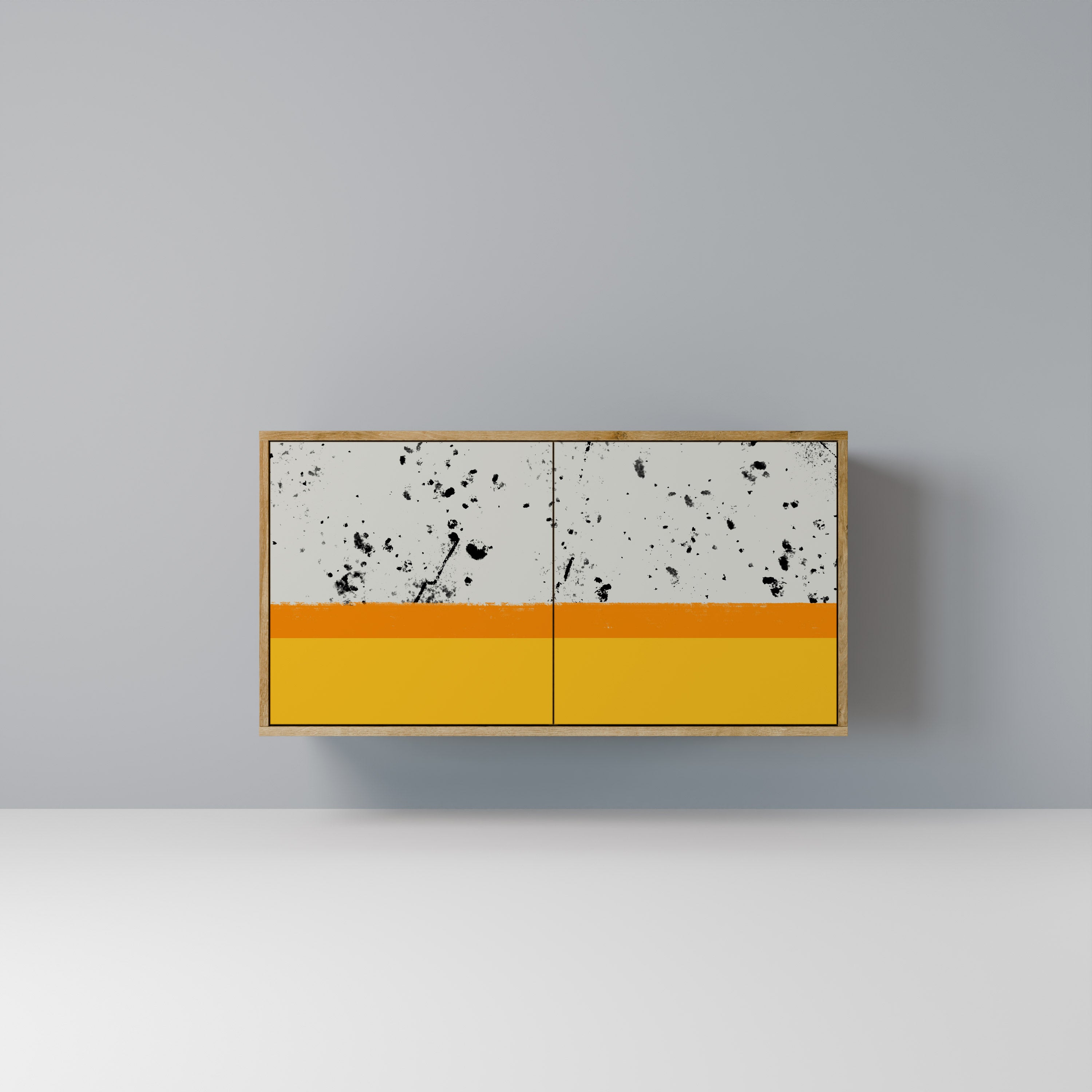 DYED BY ORANGE 2-Door Sideboard in Oak Effect