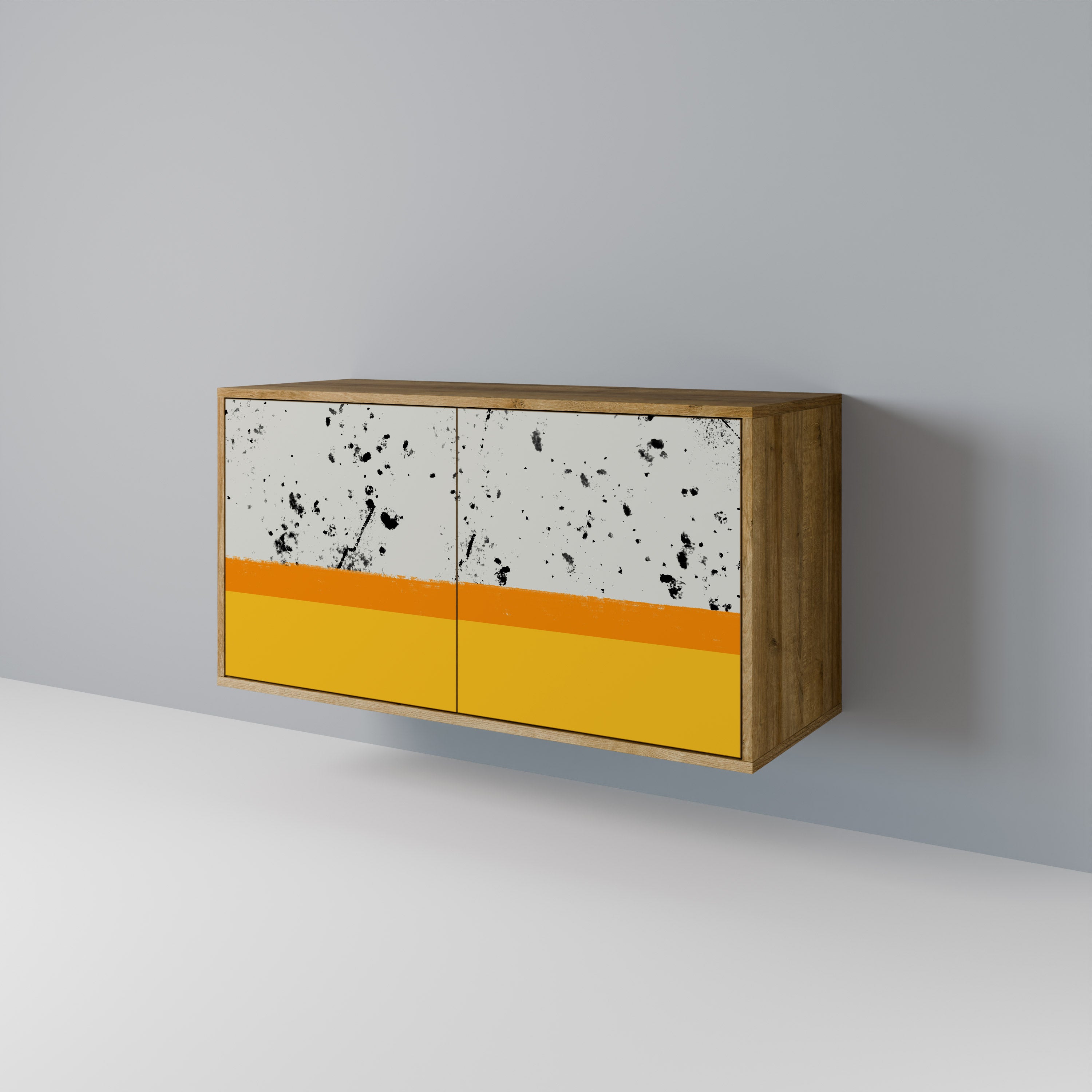 DYED BY ORANGE 2-Door Sideboard in Oak Effect