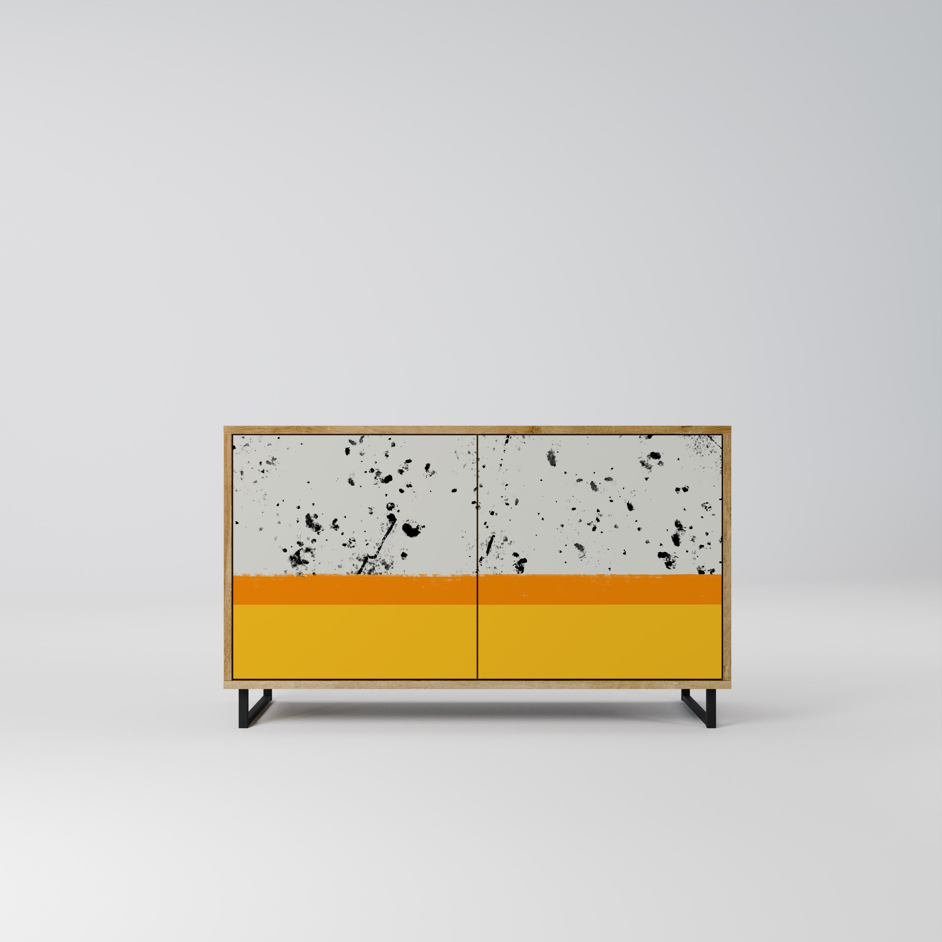DYED BY ORANGE 2-Door Sideboard in Oak Effect